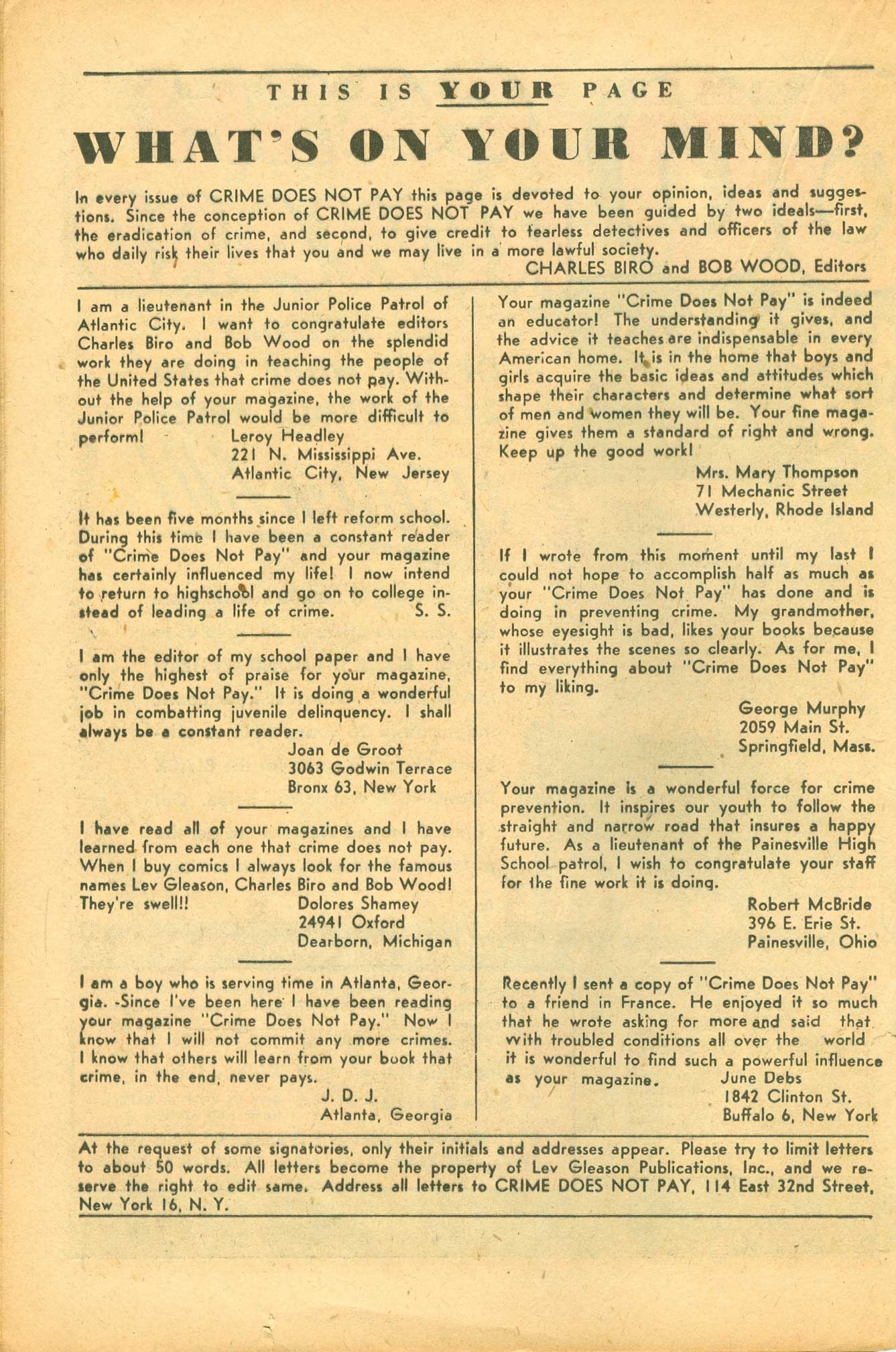 Crime Does Not Pay #74 (Lev Gleason), page 29. Public domain (US).
