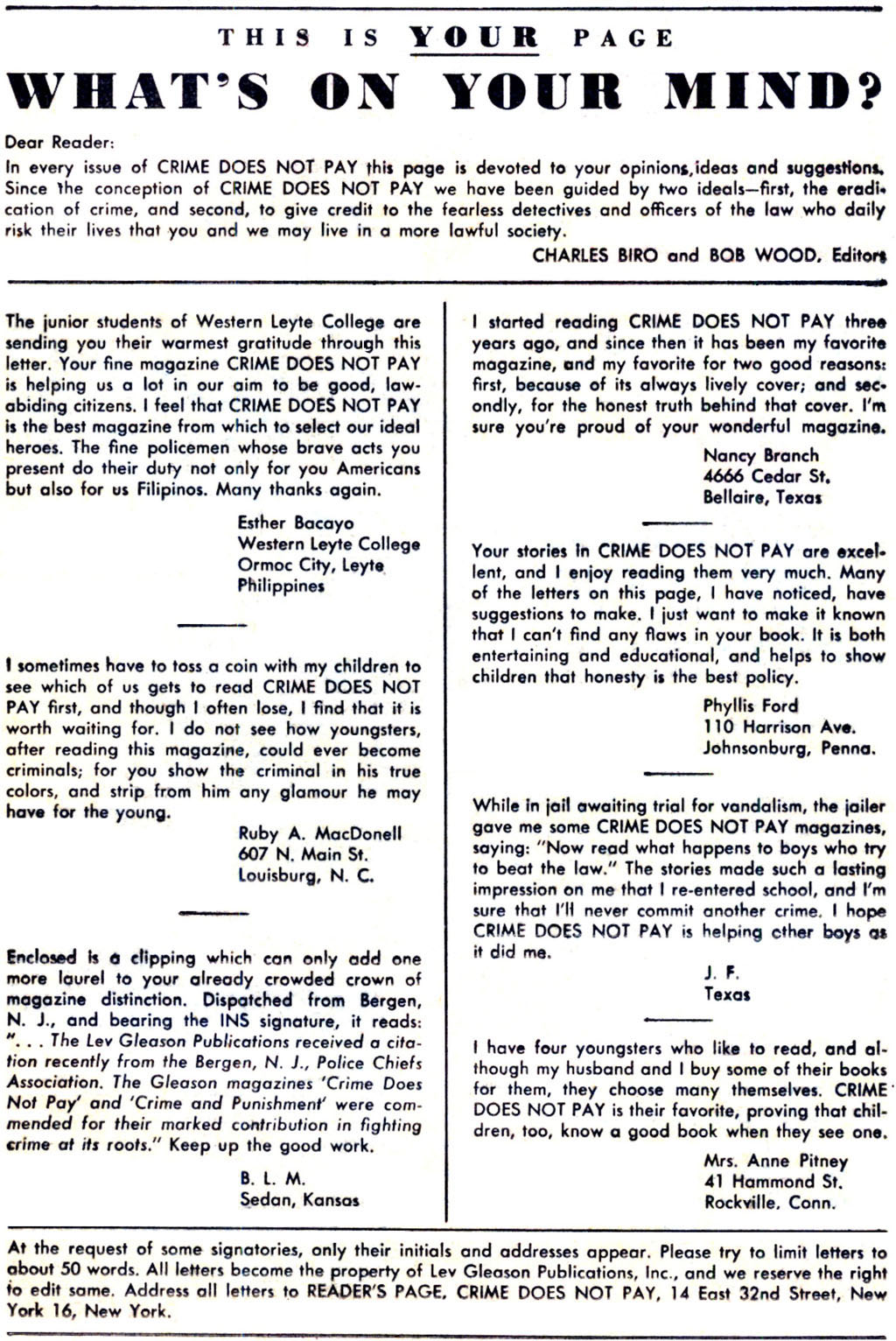 Crime Does Not Pay #81 (Lev Gleason), page 35. Public domain (US).