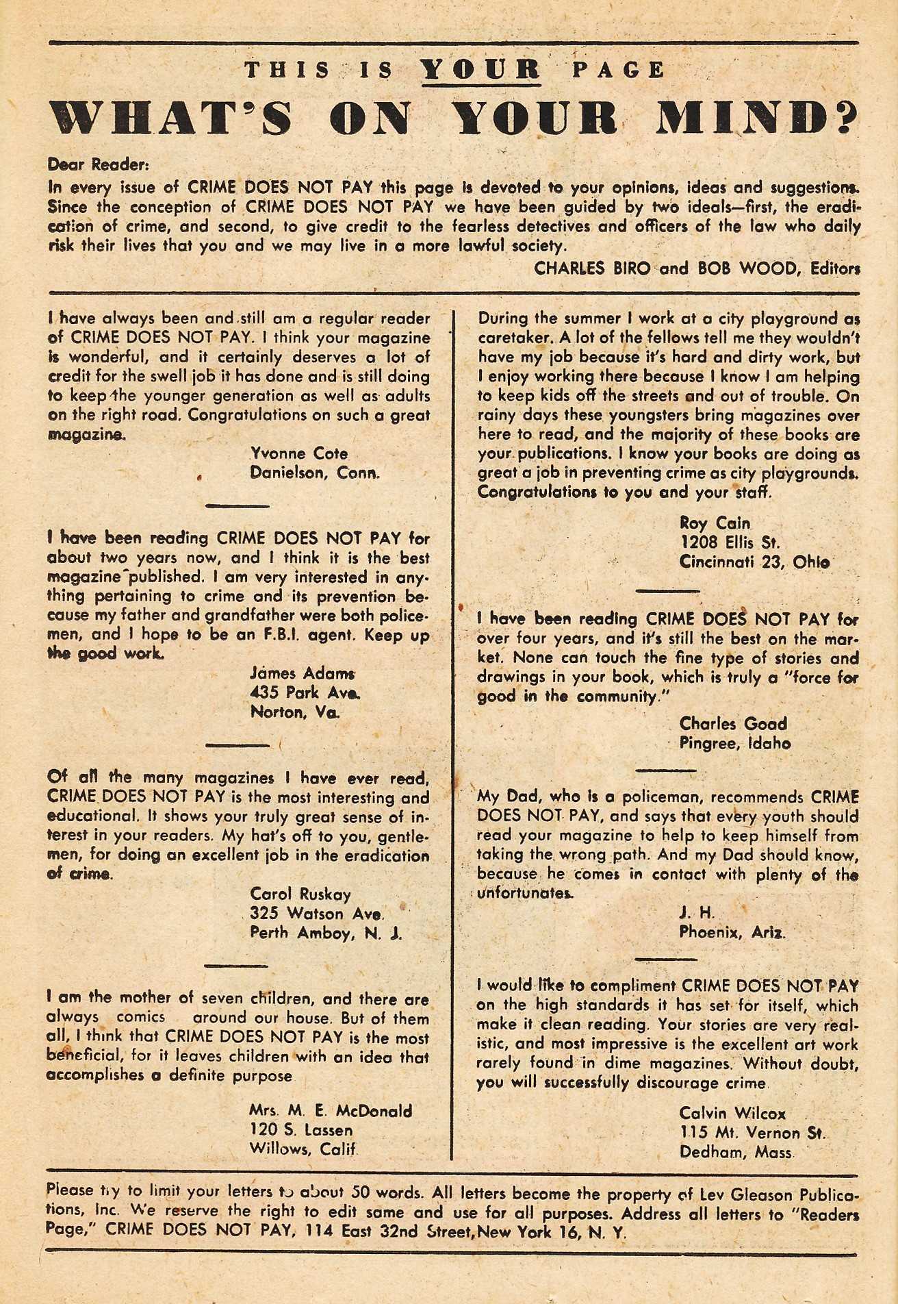 Crime Does Not Pay #82 (Lev Gleason), page 35. Public domain (US).