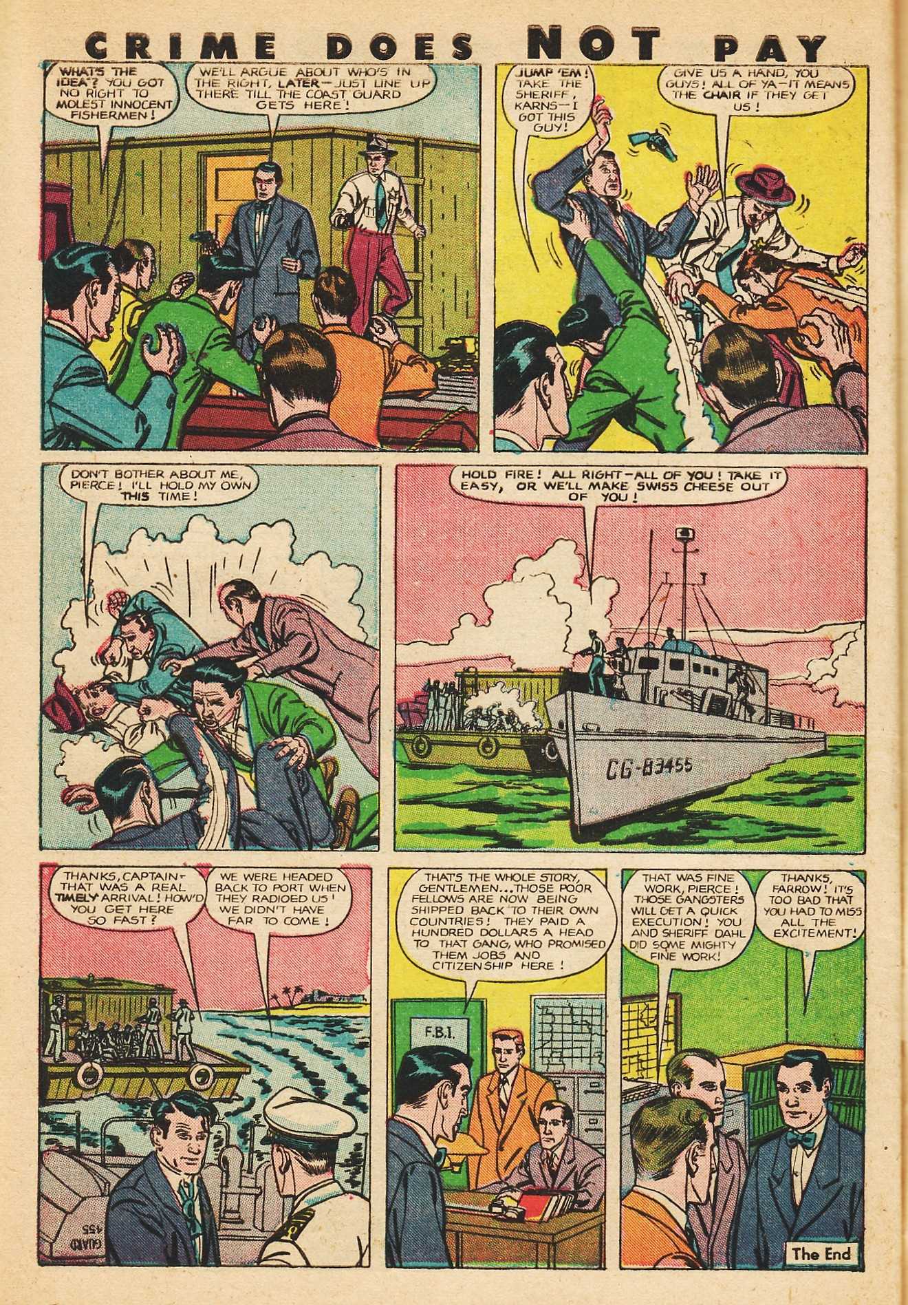 Crime Does Not Pay #82 (Lev Gleason), page 49. Public domain (US).