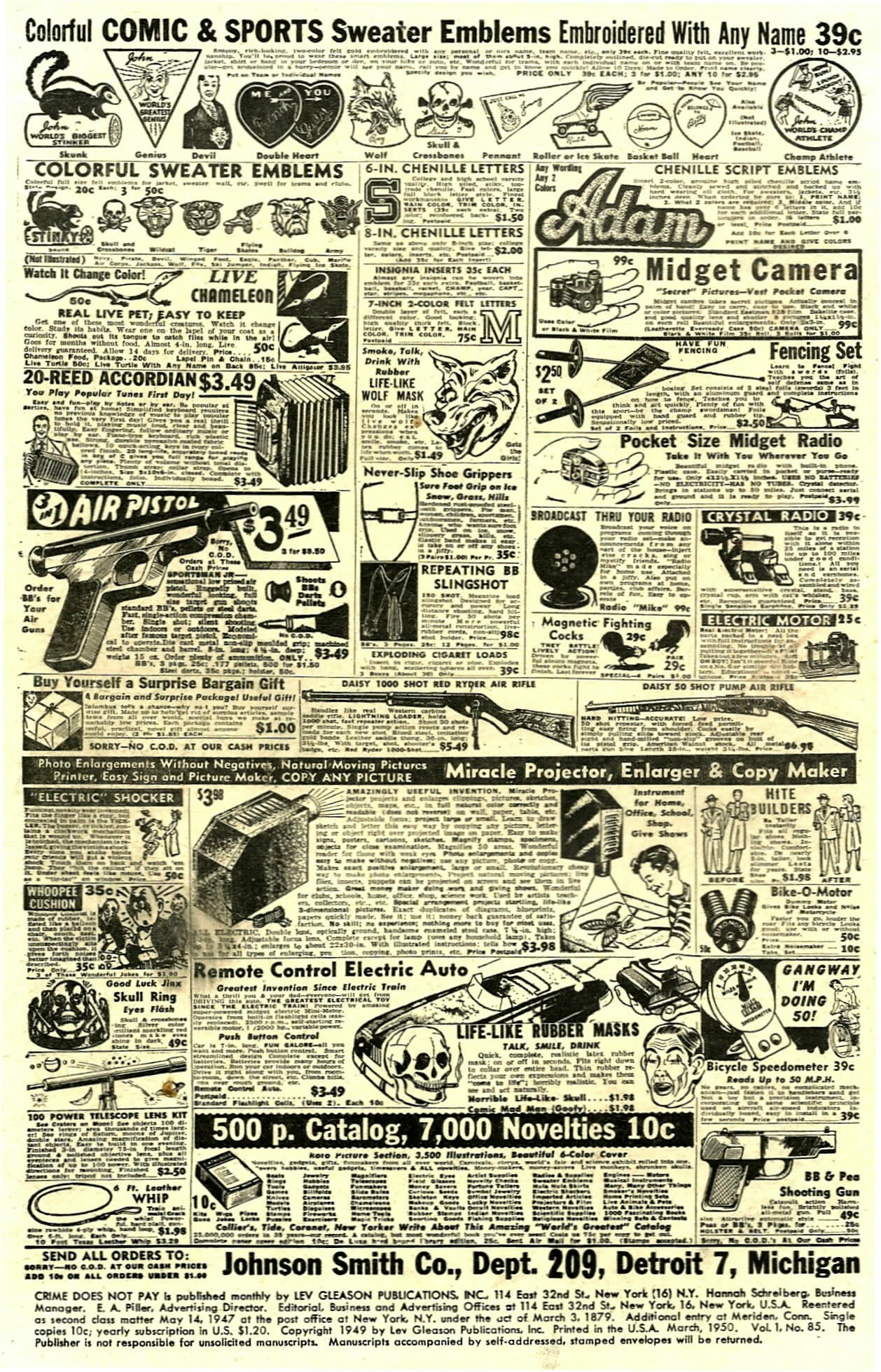 Crime Does Not Pay #85 (Lev Gleason), page 2. Public domain (US).