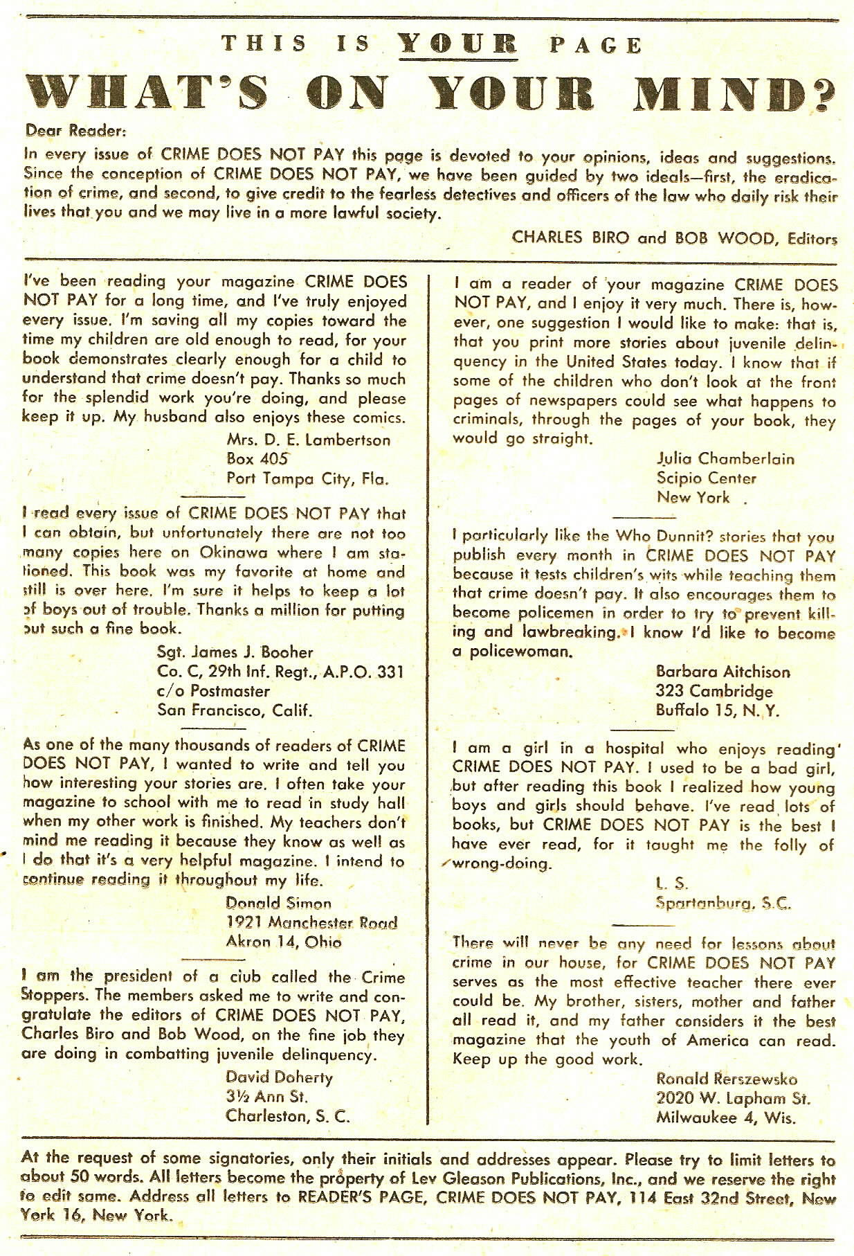Crime Does Not Pay #85 (Lev Gleason), page 26. Public domain (US).