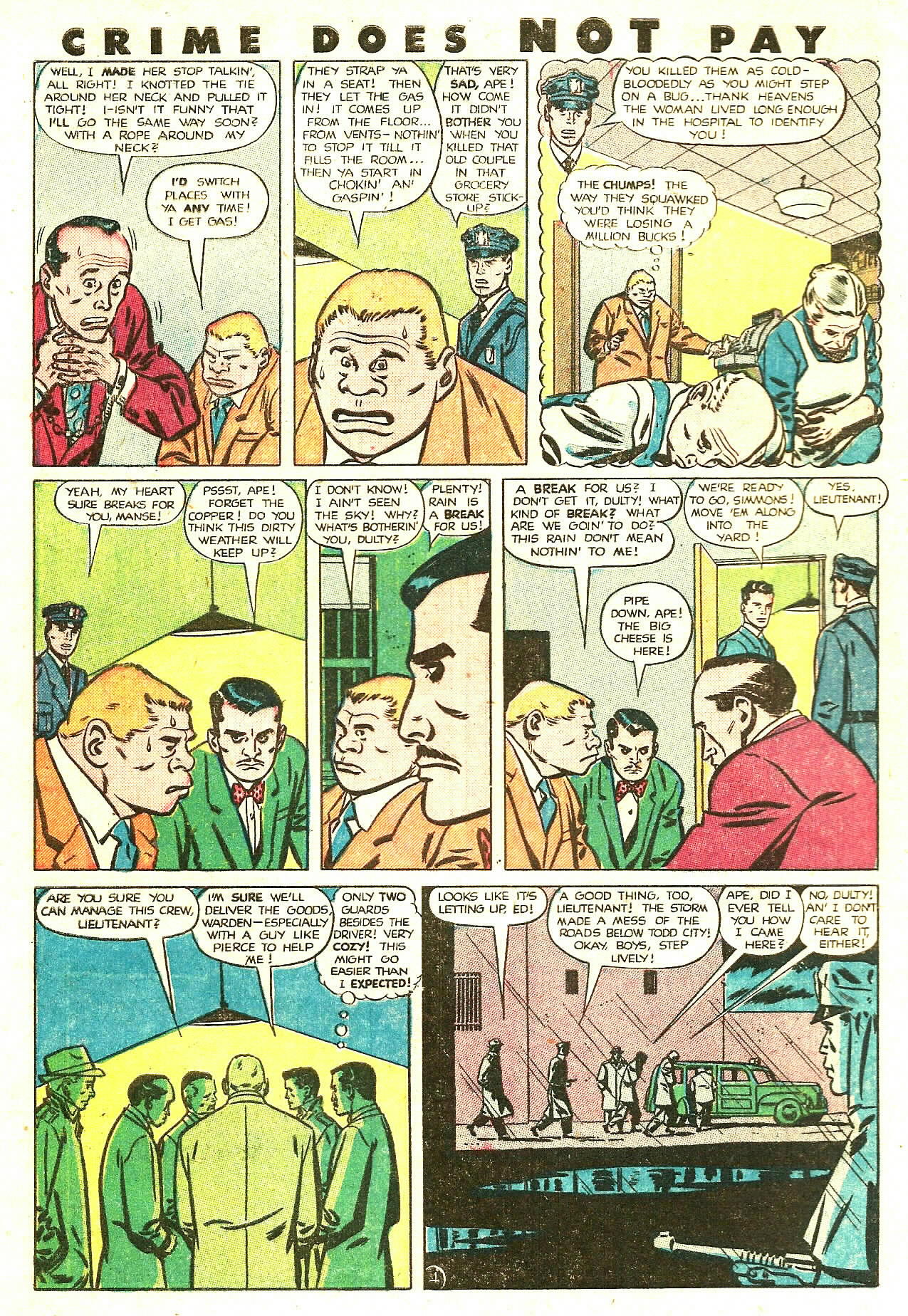 Crime Does Not Pay #85 (Lev Gleason), page 6. Public domain (US).