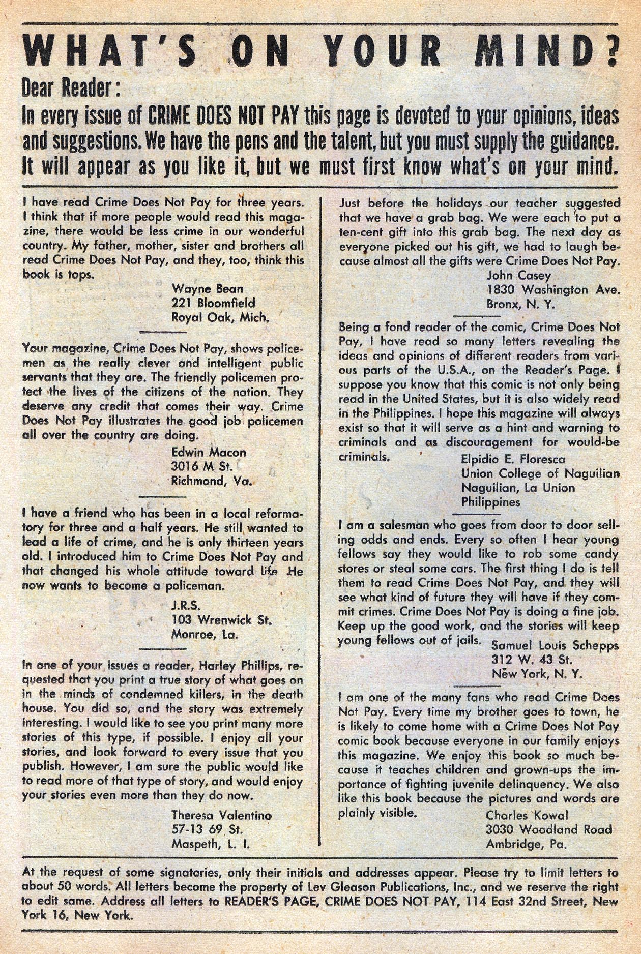 Crime Does Not Pay #88 (Lev Gleason), page 26. Public domain (US).