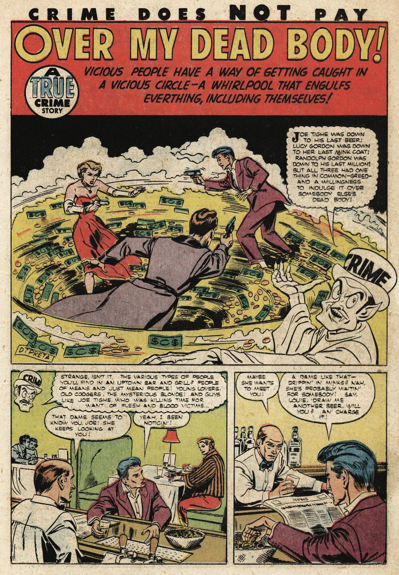 Crime Does Not Pay #90 (Lev Gleason), page 17. Public domain (US).