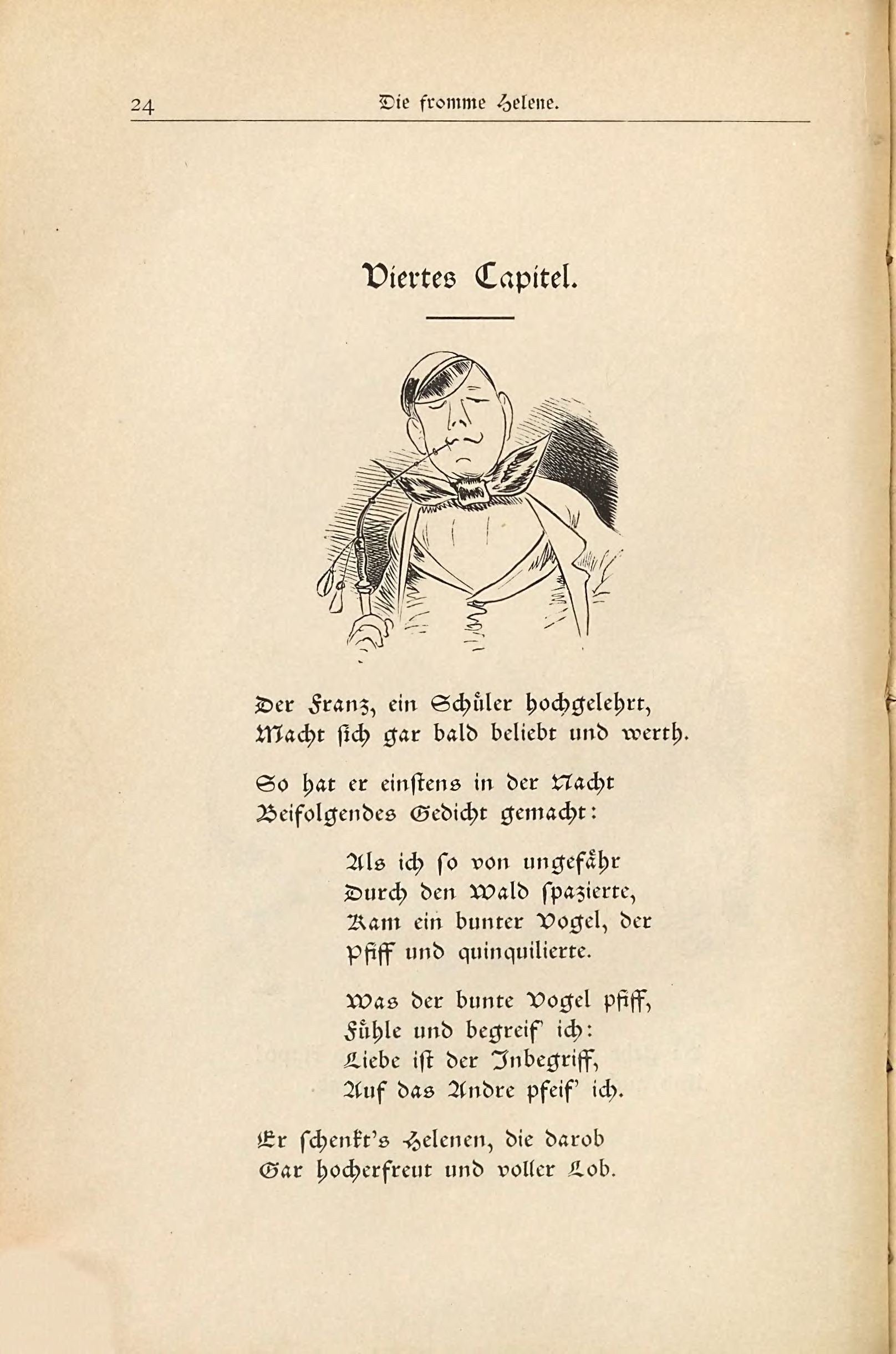 Die fromme Helene (Wilhelm Busch, 1882), Seite 24. Public domain. Bayerische Staatsbibliothek / Internet Archive.
