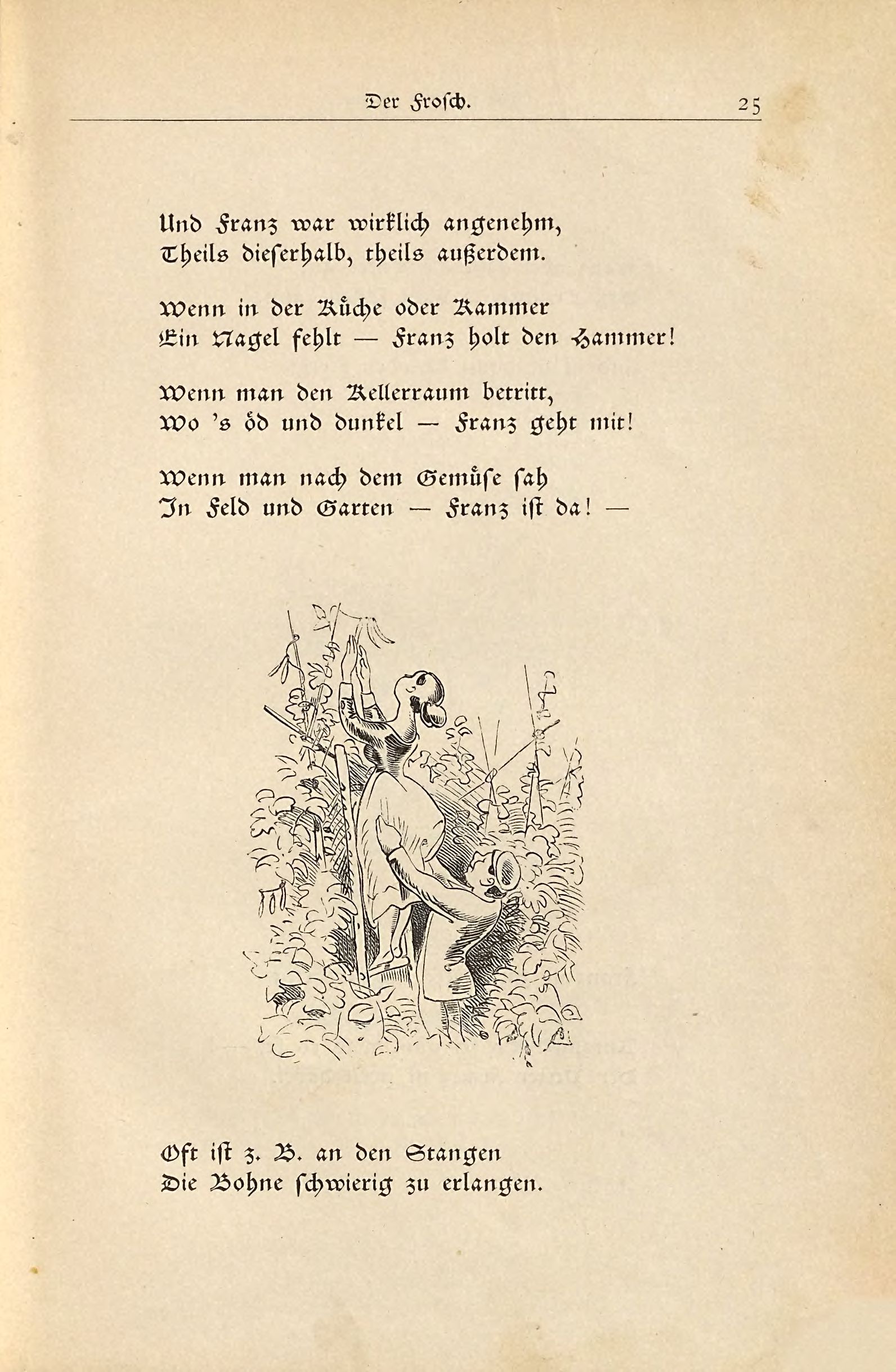 Die fromme Helene (Wilhelm Busch, 1882), Seite 25. Public domain. Bayerische Staatsbibliothek / Internet Archive.