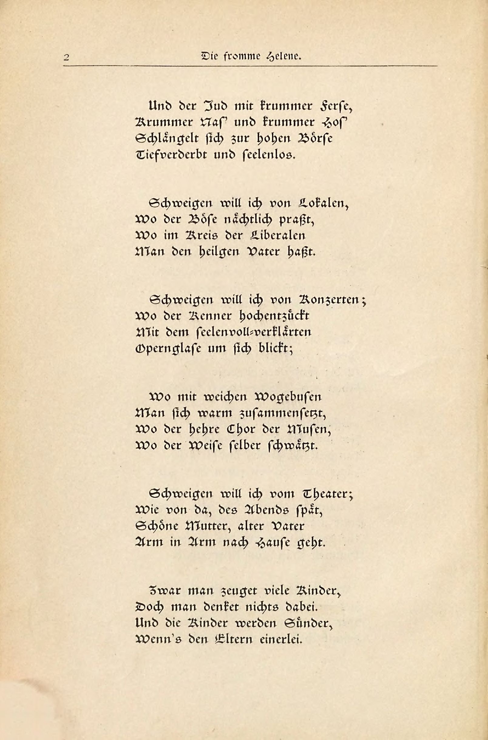 Die fromme Helene (Wilhelm Busch, 1882), Seite 2. Public domain. Bayerische Staatsbibliothek / Internet Archive.