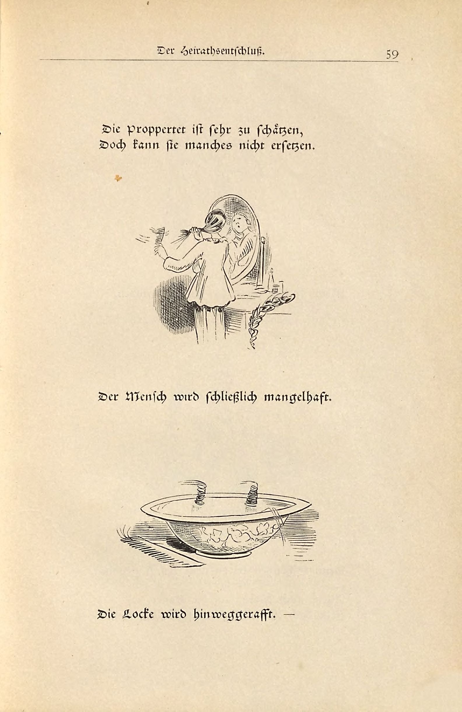 Die fromme Helene (Wilhelm Busch, 1882), Seite 59. Public domain. Bayerische Staatsbibliothek / Internet Archive.