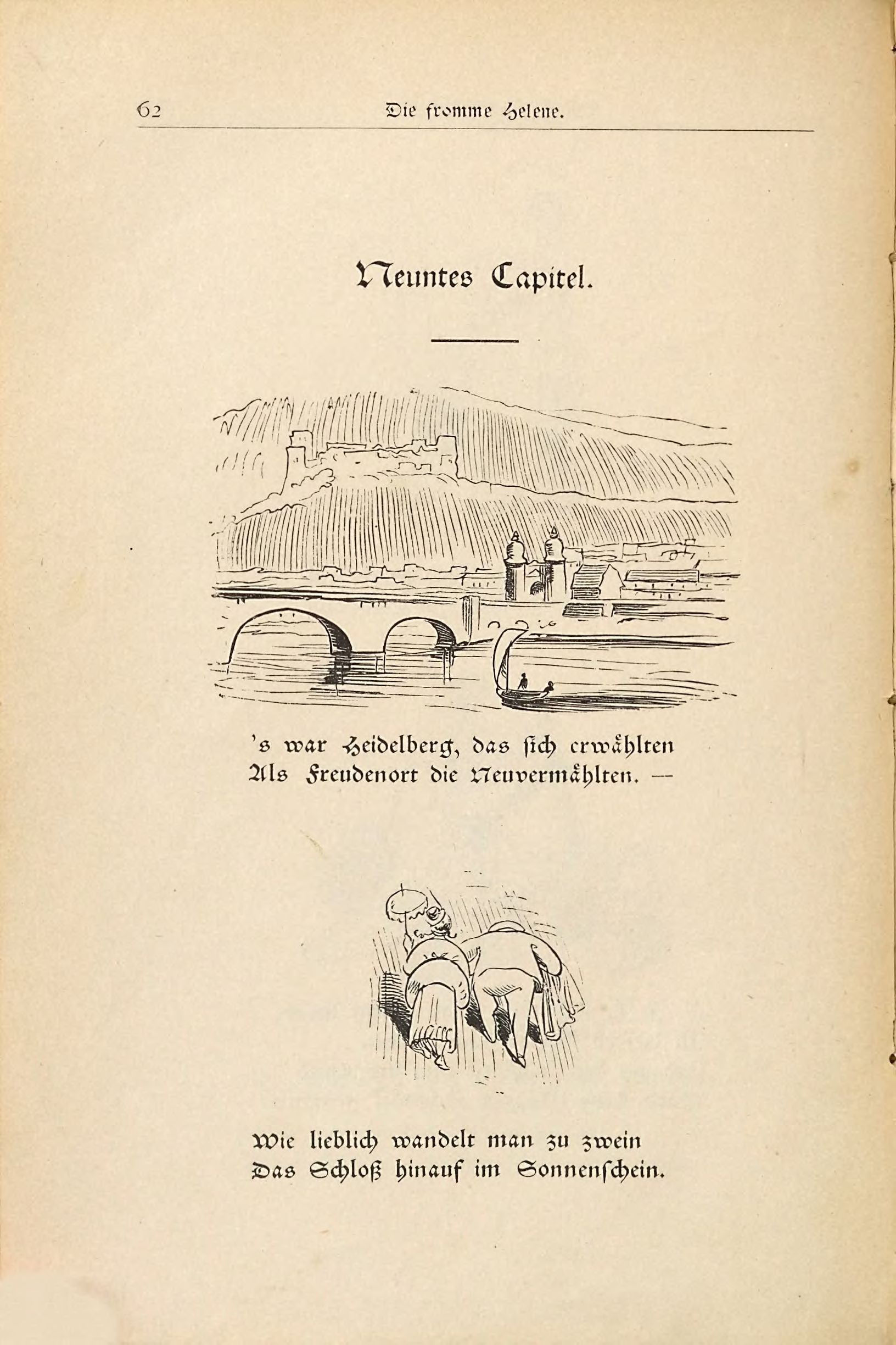 Die fromme Helene (Wilhelm Busch, 1882), Seite 62. Public domain. Bayerische Staatsbibliothek / Internet Archive.