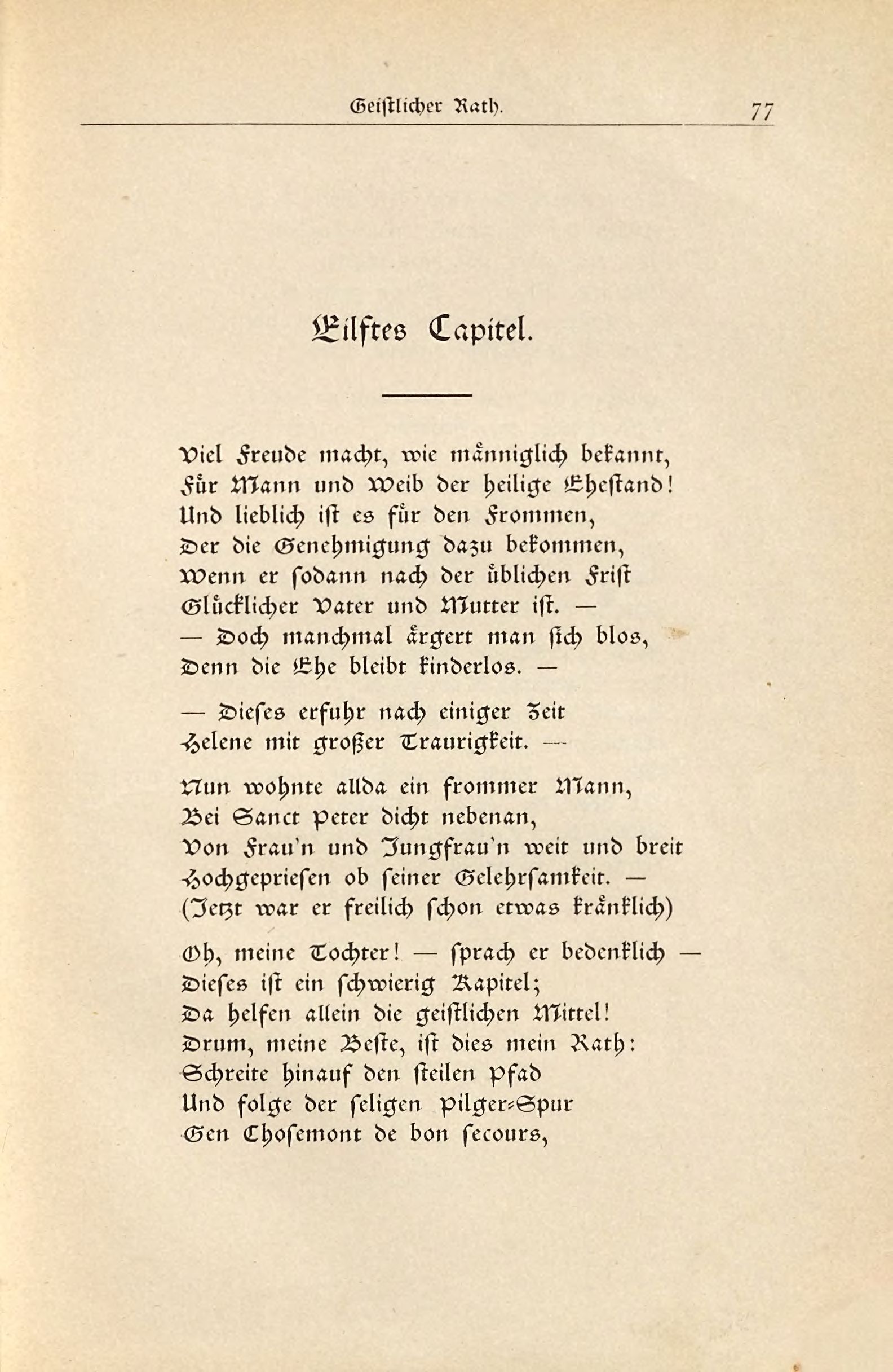 Die fromme Helene (Wilhelm Busch, 1882), Seite 77. Public domain. Bayerische Staatsbibliothek / Internet Archive.