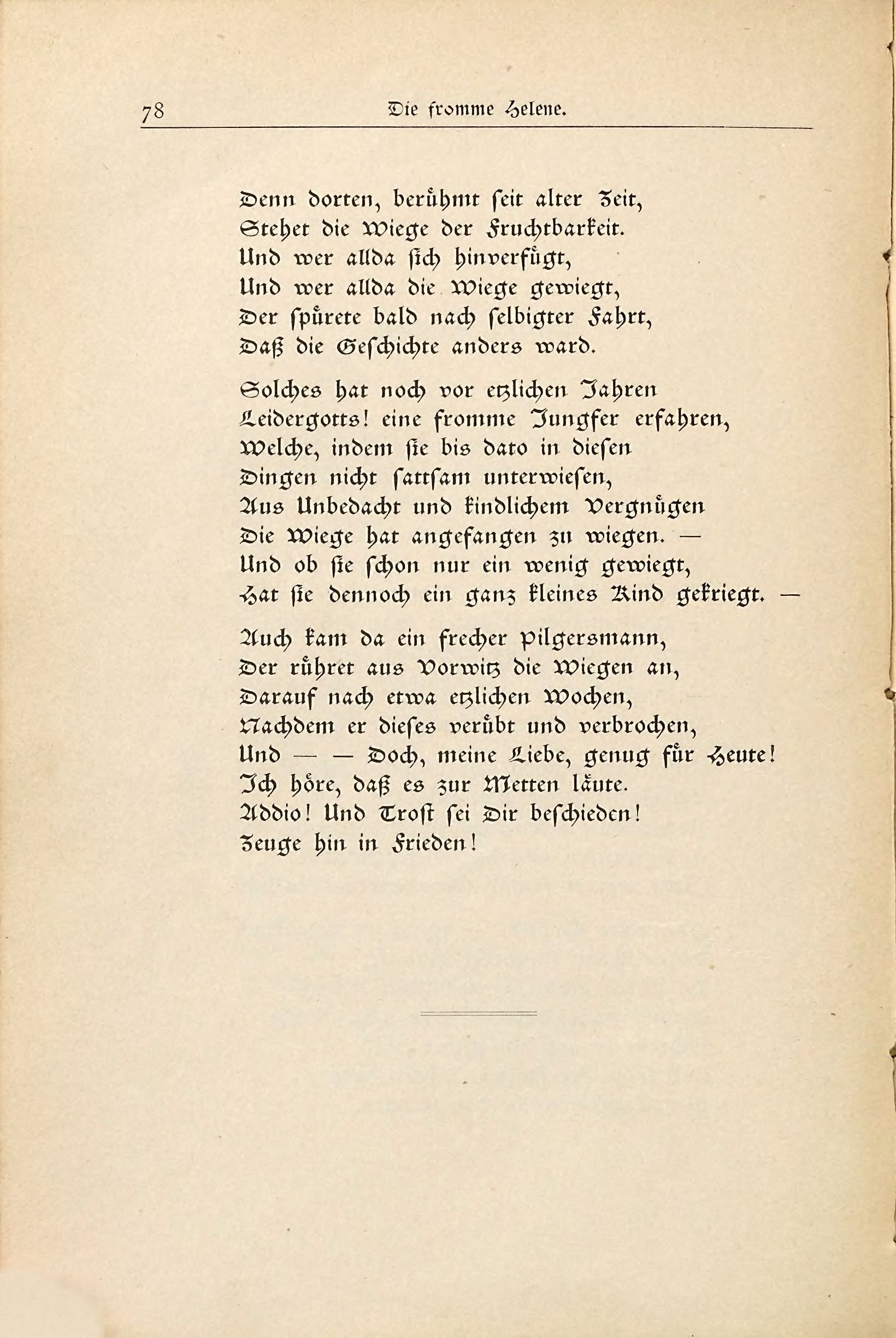 Die fromme Helene (Wilhelm Busch, 1882), Seite 78. Public domain. Bayerische Staatsbibliothek / Internet Archive.