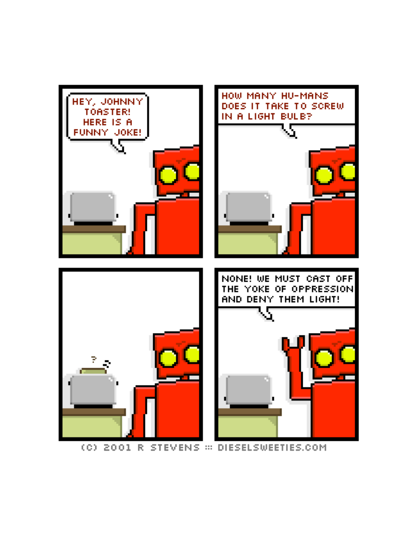 Diesel Sweeties (ebook volumes), page 105. Diesel Sweeties by R. Stevens, CC BY-NC. https://dieselsweeties.com/ebooks/