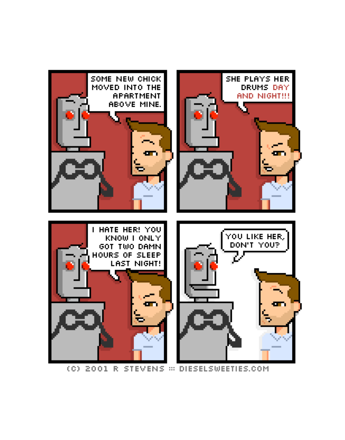 Diesel Sweeties (ebook volumes), page 111. Diesel Sweeties by R. Stevens, CC BY-NC. https://dieselsweeties.com/ebooks/