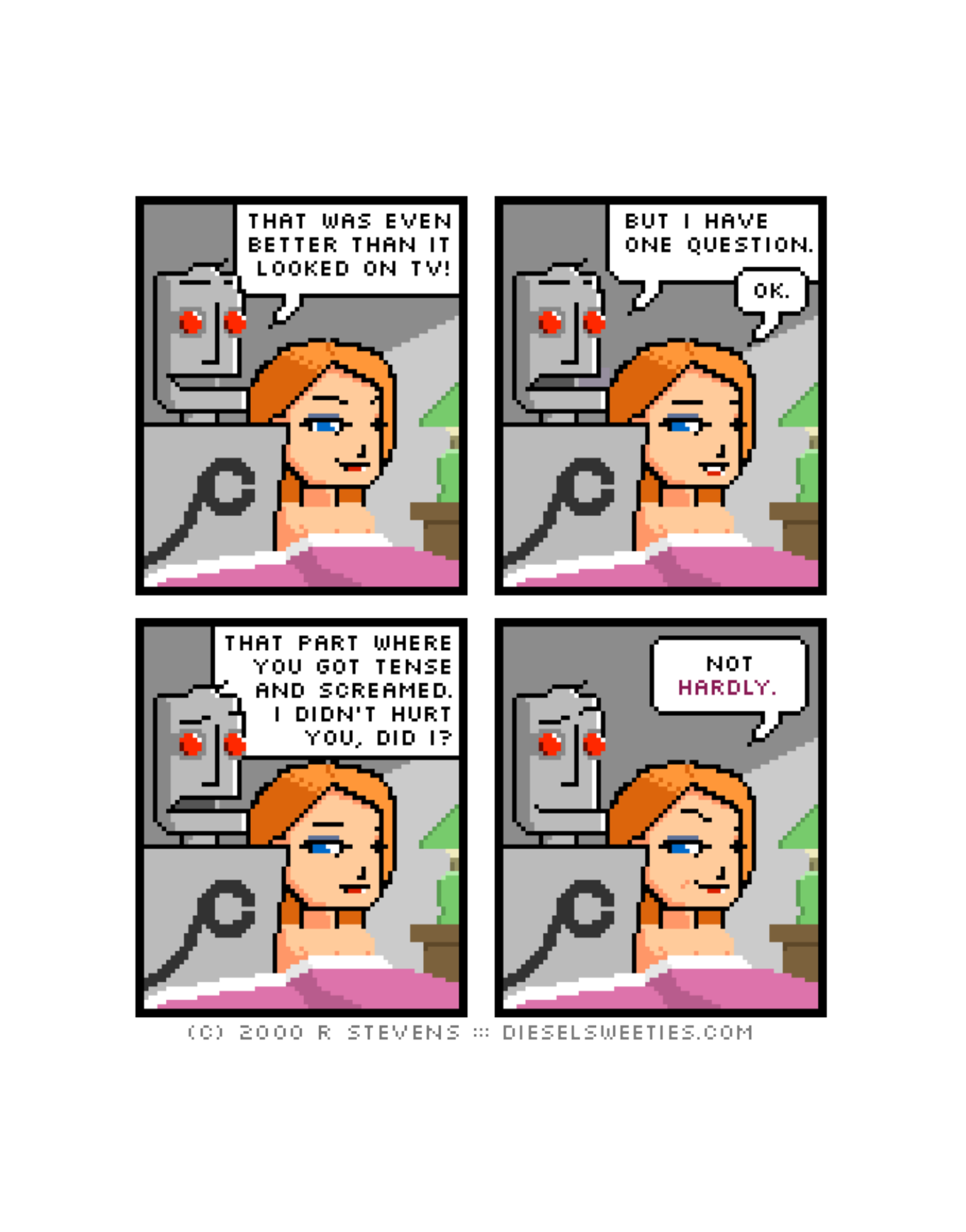 Diesel Sweeties (ebook volumes), page 16. Diesel Sweeties by R. Stevens, CC BY-NC. https://dieselsweeties.com/ebooks/
