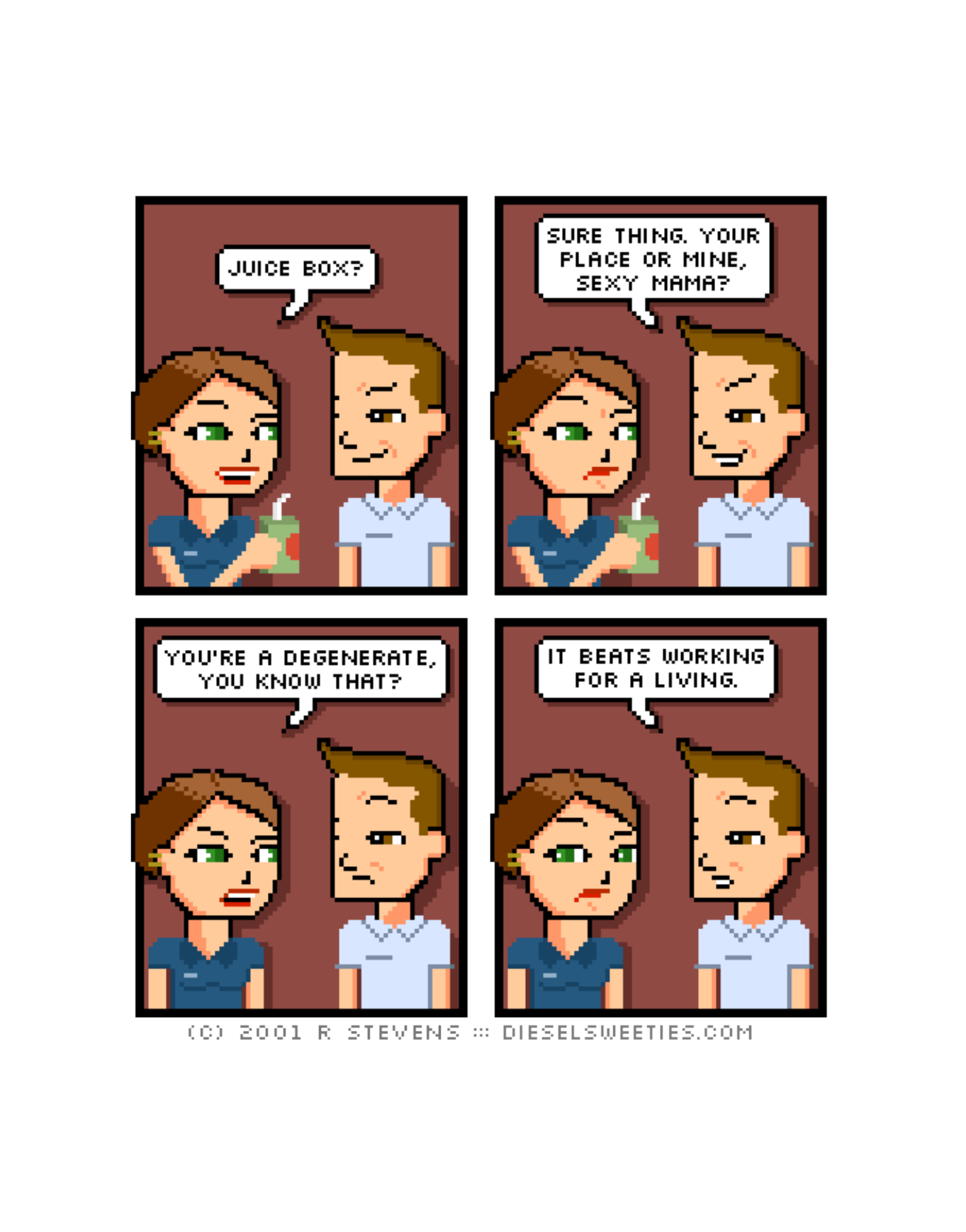 Diesel Sweeties (ebook volumes), page 160. Diesel Sweeties by R. Stevens, CC BY-NC. https://dieselsweeties.com/ebooks/
