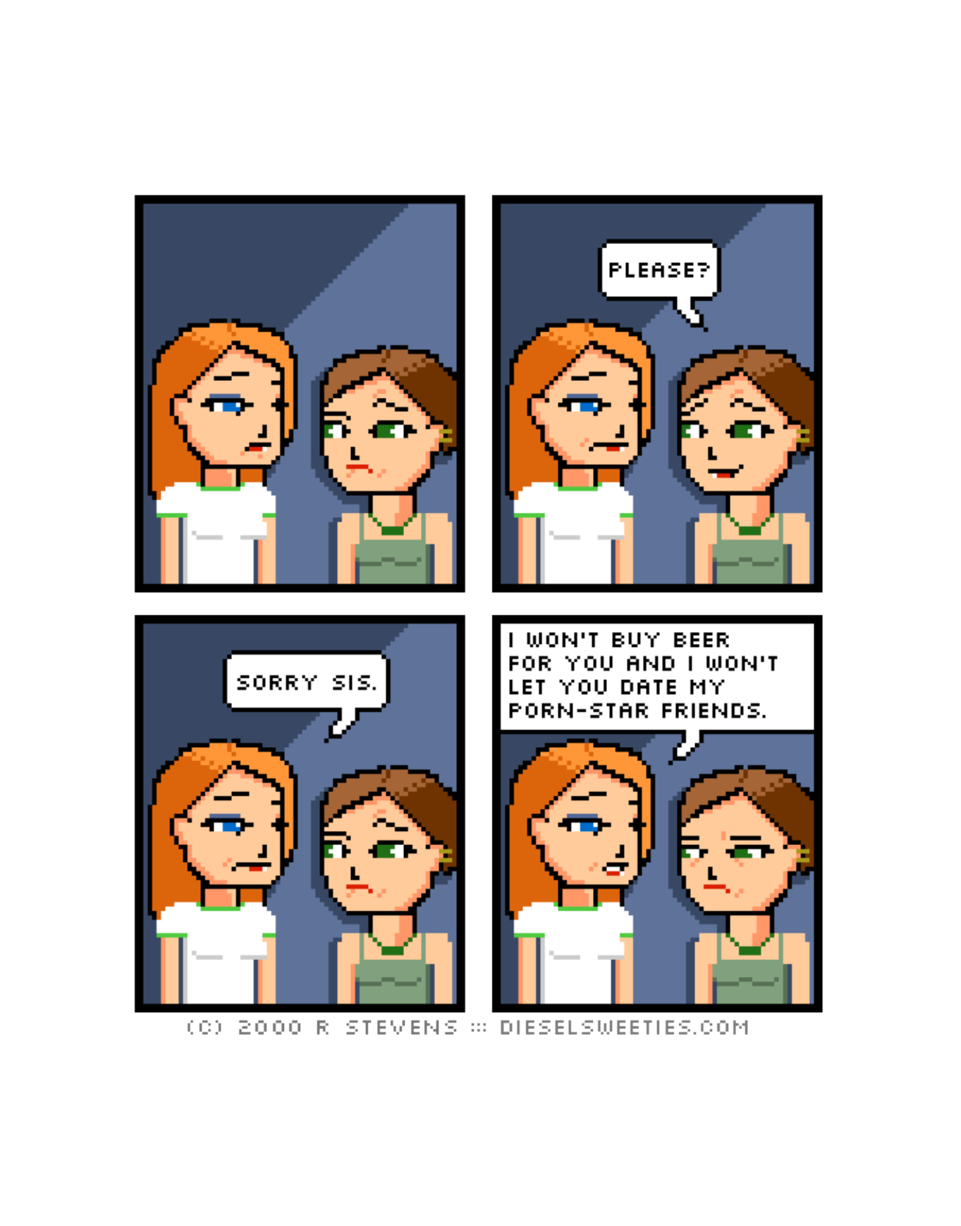 Diesel Sweeties (ebook volumes), page 21. Diesel Sweeties by R. Stevens, CC BY-NC. https://dieselsweeties.com/ebooks/