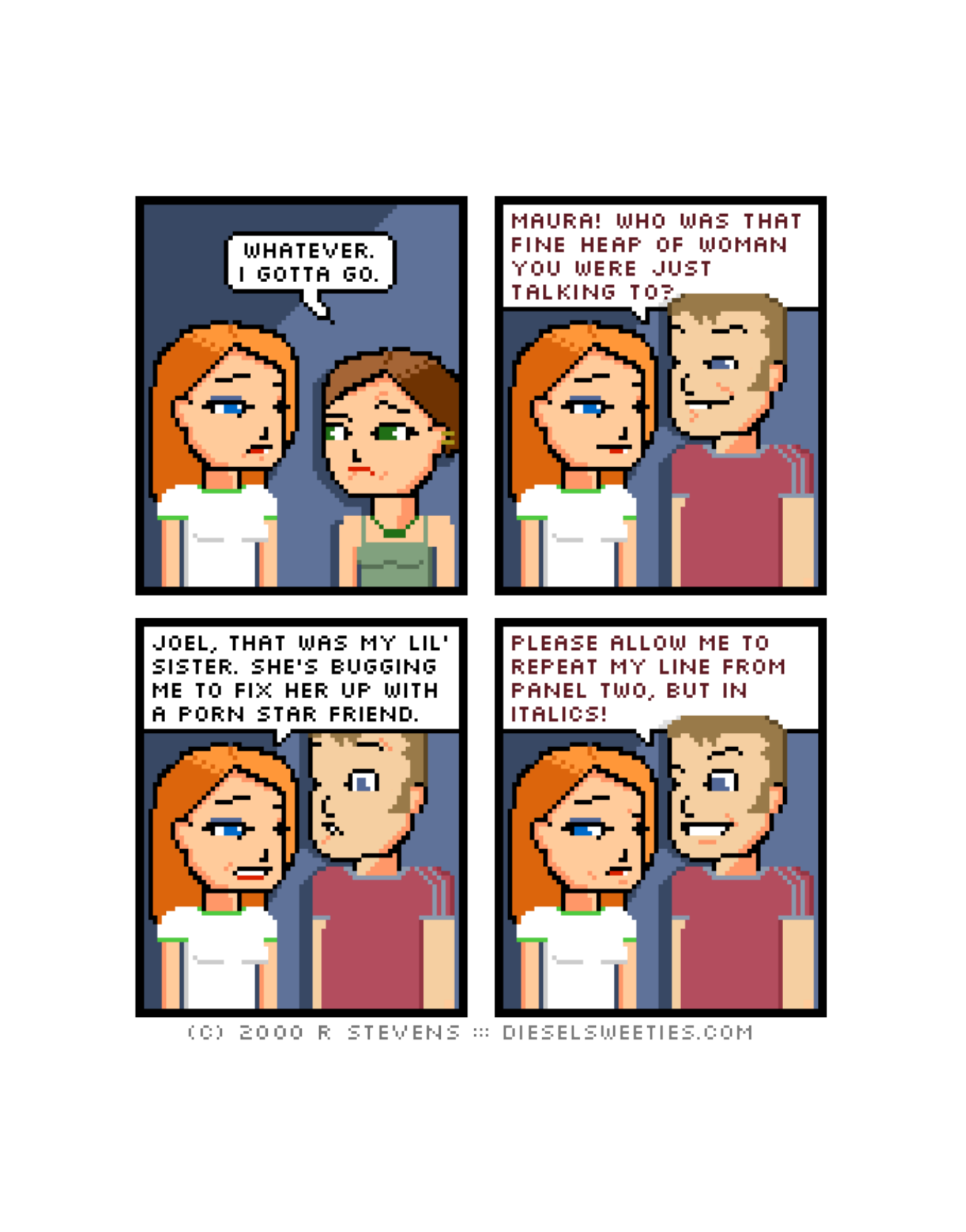 Diesel Sweeties (ebook volumes), page 22. Diesel Sweeties by R. Stevens, CC BY-NC. https://dieselsweeties.com/ebooks/