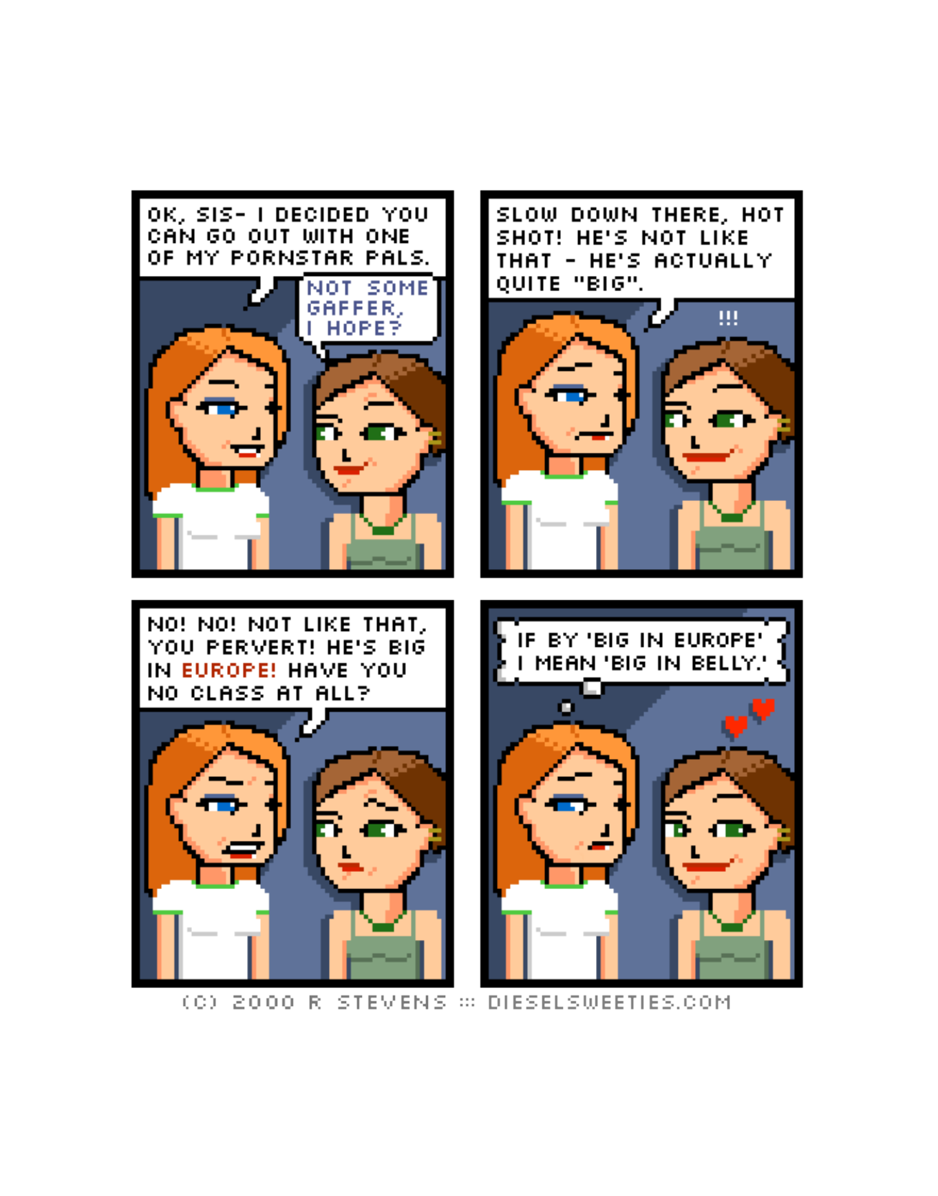 Diesel Sweeties (ebook volumes), page 29. Diesel Sweeties by R. Stevens, CC BY-NC. https://dieselsweeties.com/ebooks/