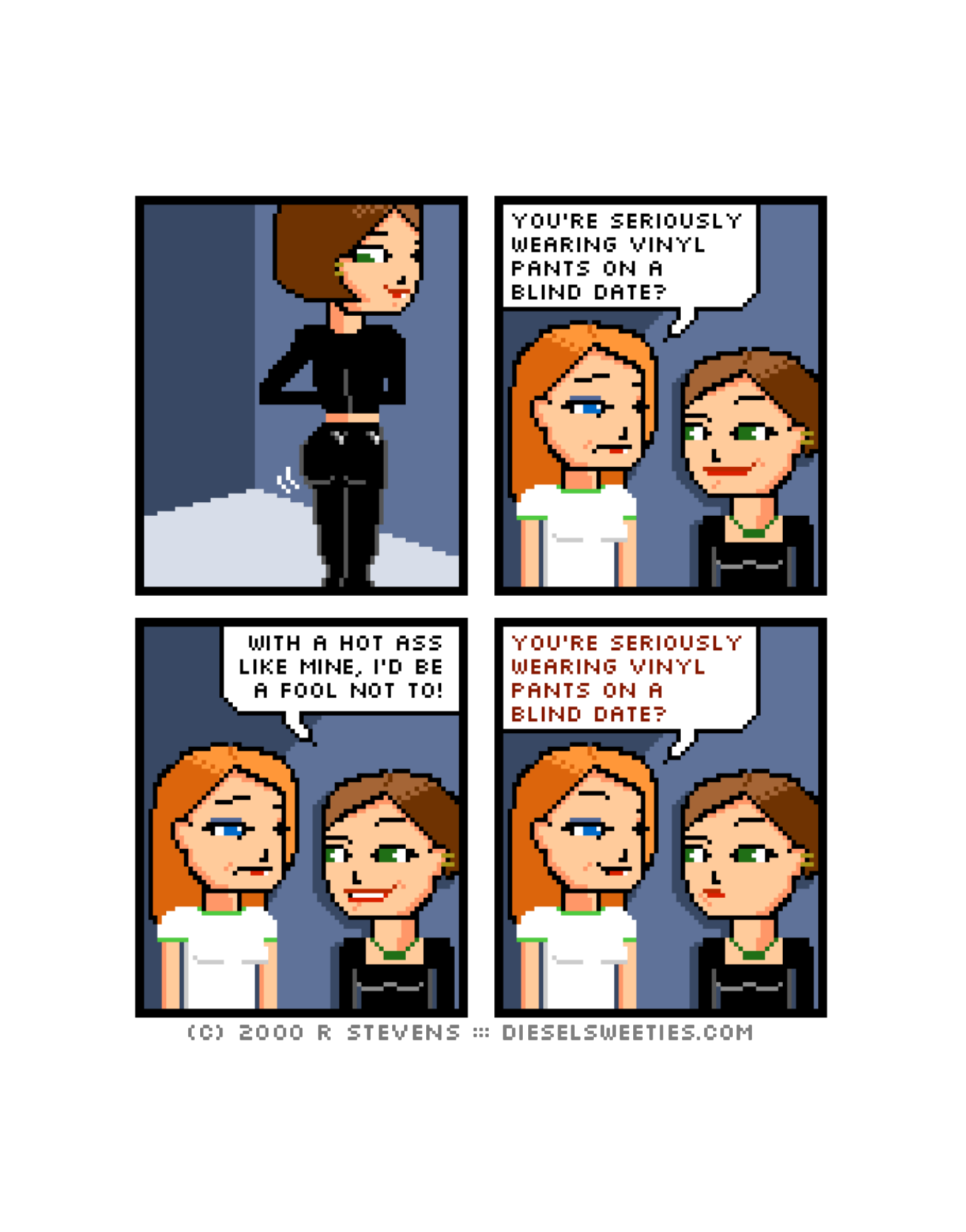 Diesel Sweeties (ebook volumes), page 33. Diesel Sweeties by R. Stevens, CC BY-NC. https://dieselsweeties.com/ebooks/
