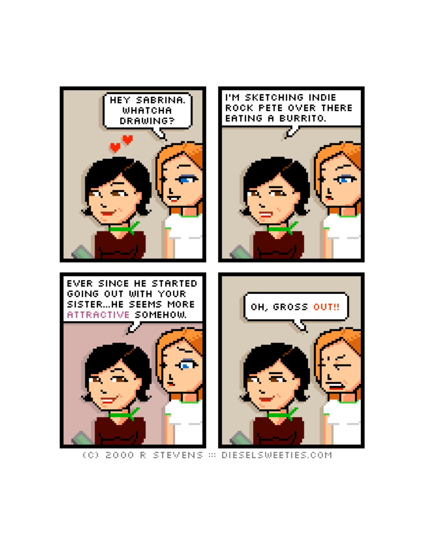 Diesel Sweeties (ebook volumes), page 40. Diesel Sweeties by R. Stevens, CC BY-NC. https://dieselsweeties.com/ebooks/