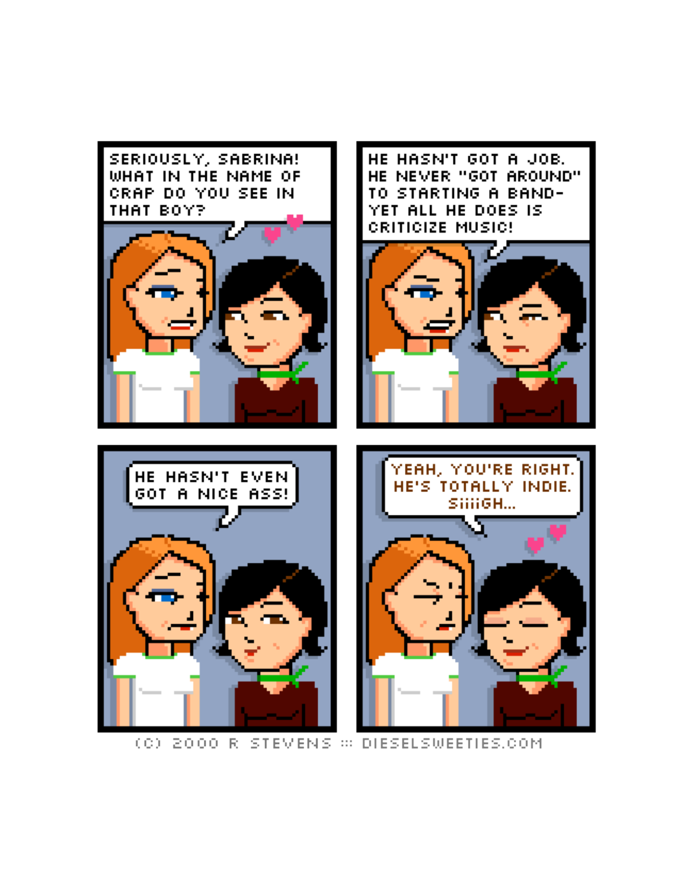 Diesel Sweeties (ebook volumes), page 41. Diesel Sweeties by R. Stevens, CC BY-NC. https://dieselsweeties.com/ebooks/