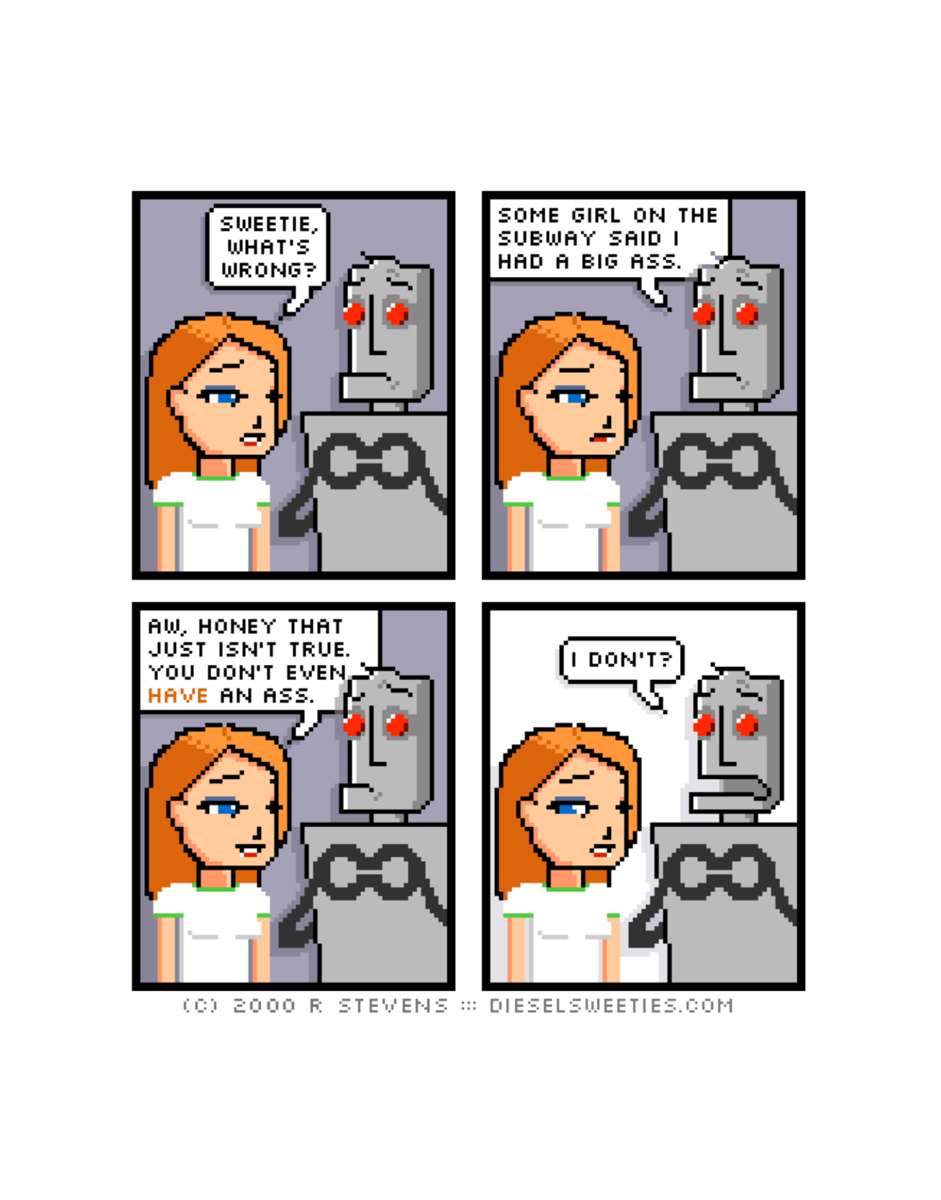 Diesel Sweeties (ebook volumes), page 44. Diesel Sweeties by R. Stevens, CC BY-NC. https://dieselsweeties.com/ebooks/