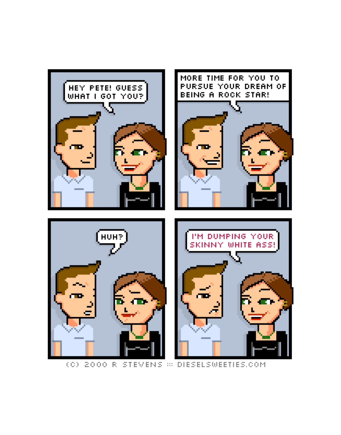 Diesel Sweeties (ebook volumes), page 63. Diesel Sweeties by R. Stevens, CC BY-NC. https://dieselsweeties.com/ebooks/