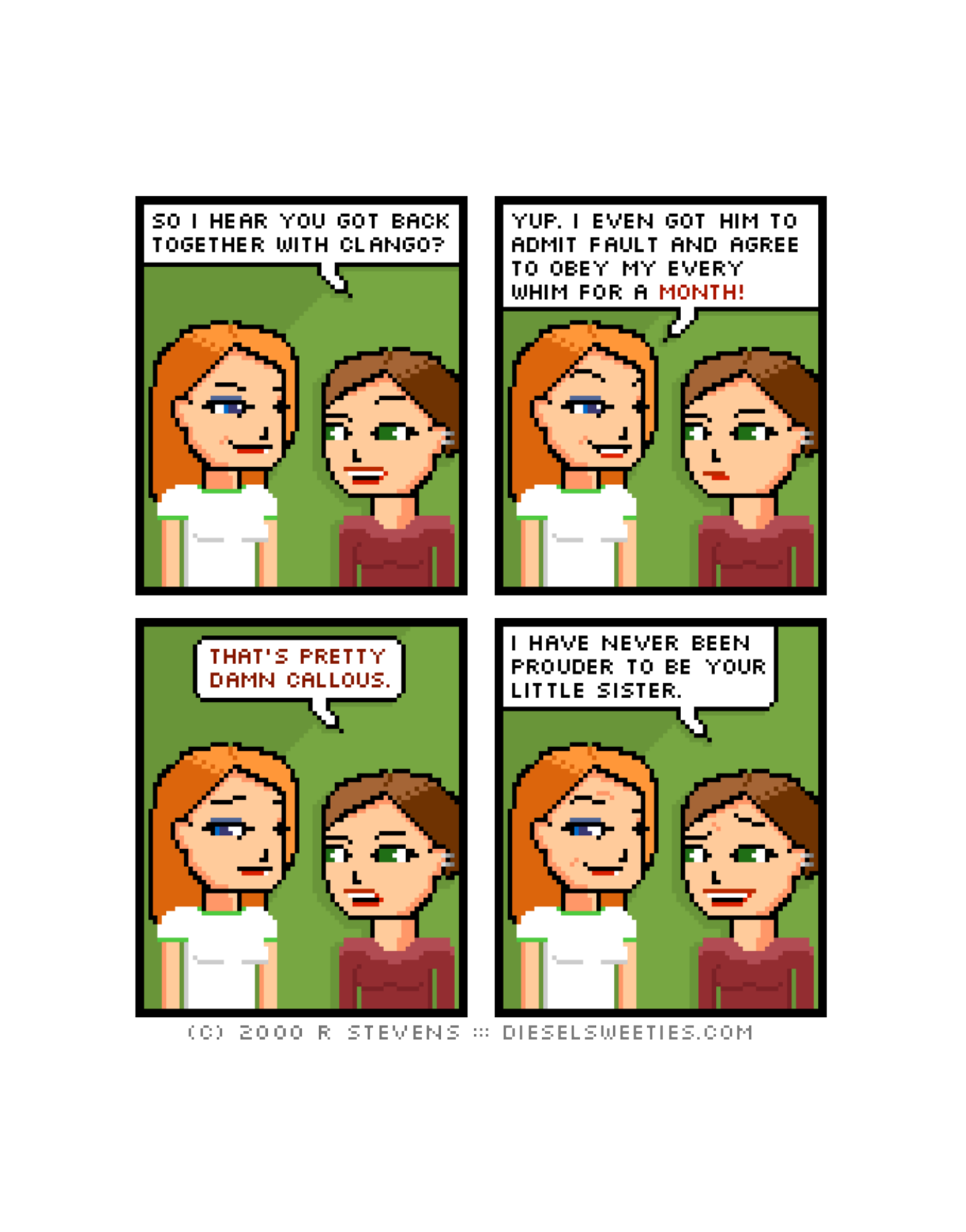 Diesel Sweeties (ebook volumes), page 76. Diesel Sweeties by R. Stevens, CC BY-NC. https://dieselsweeties.com/ebooks/