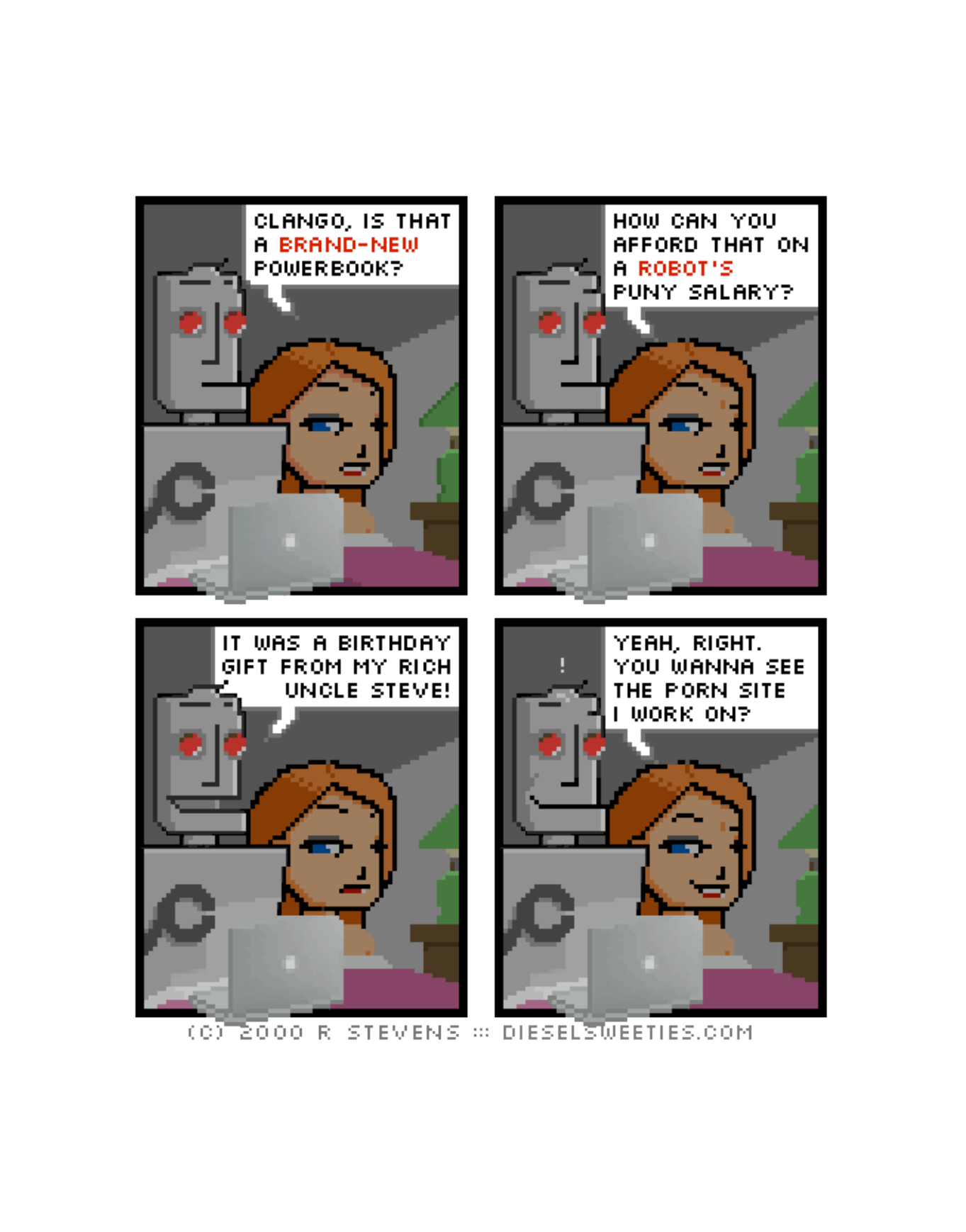 Diesel Sweeties (ebook volumes), page 84. Diesel Sweeties by R. Stevens, CC BY-NC. https://dieselsweeties.com/ebooks/