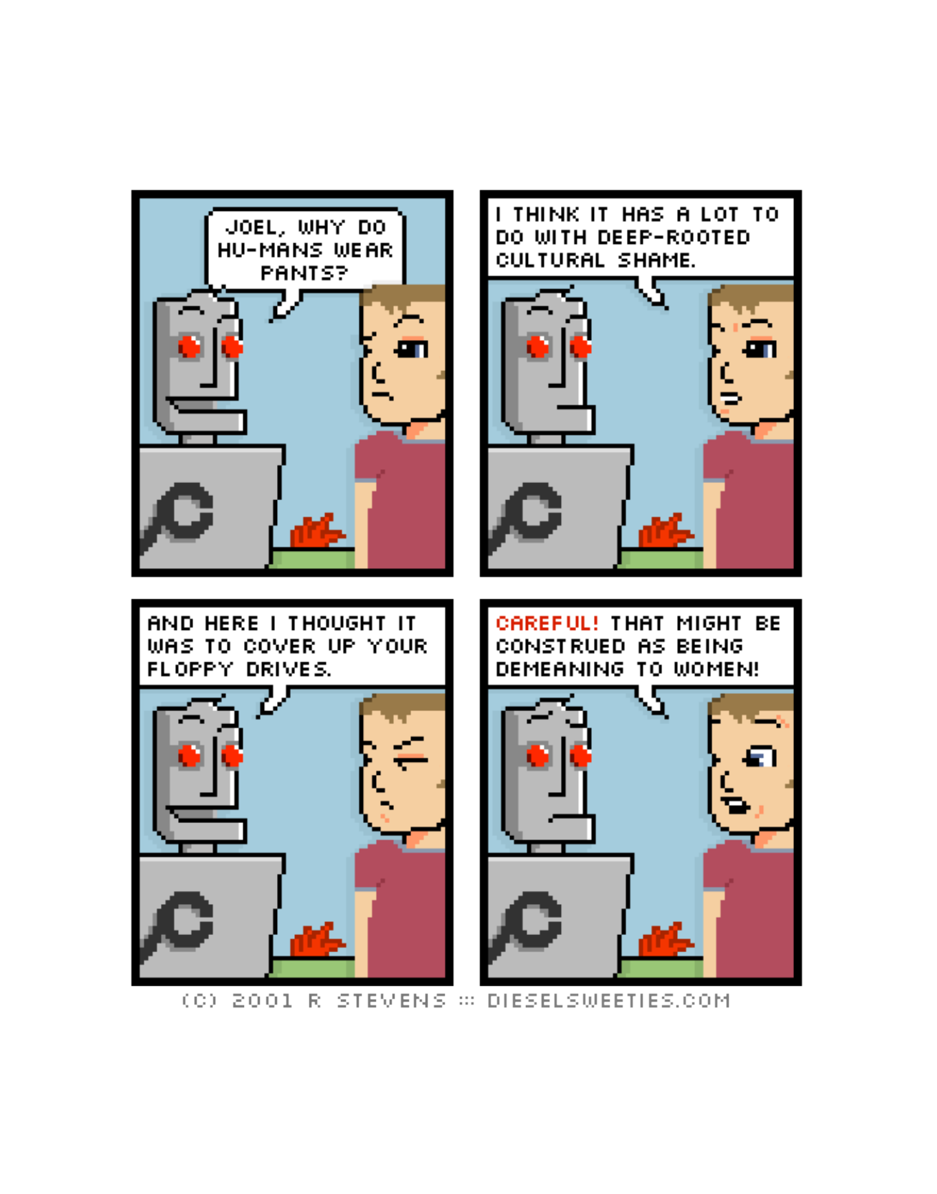 Diesel Sweeties (ebook volumes), page 100. Diesel Sweeties by R. Stevens, CC BY-NC. https://dieselsweeties.com/ebooks/