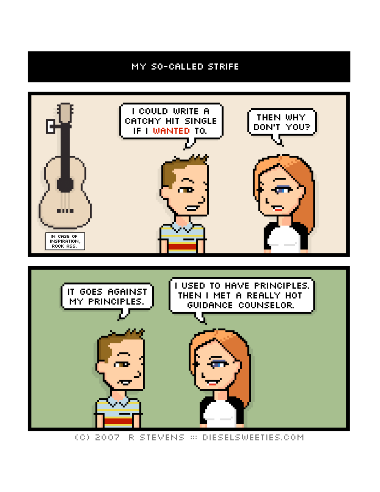 Diesel Sweeties (ebook volumes), page 104. Diesel Sweeties by R. Stevens, CC BY-NC. https://dieselsweeties.com/ebooks/