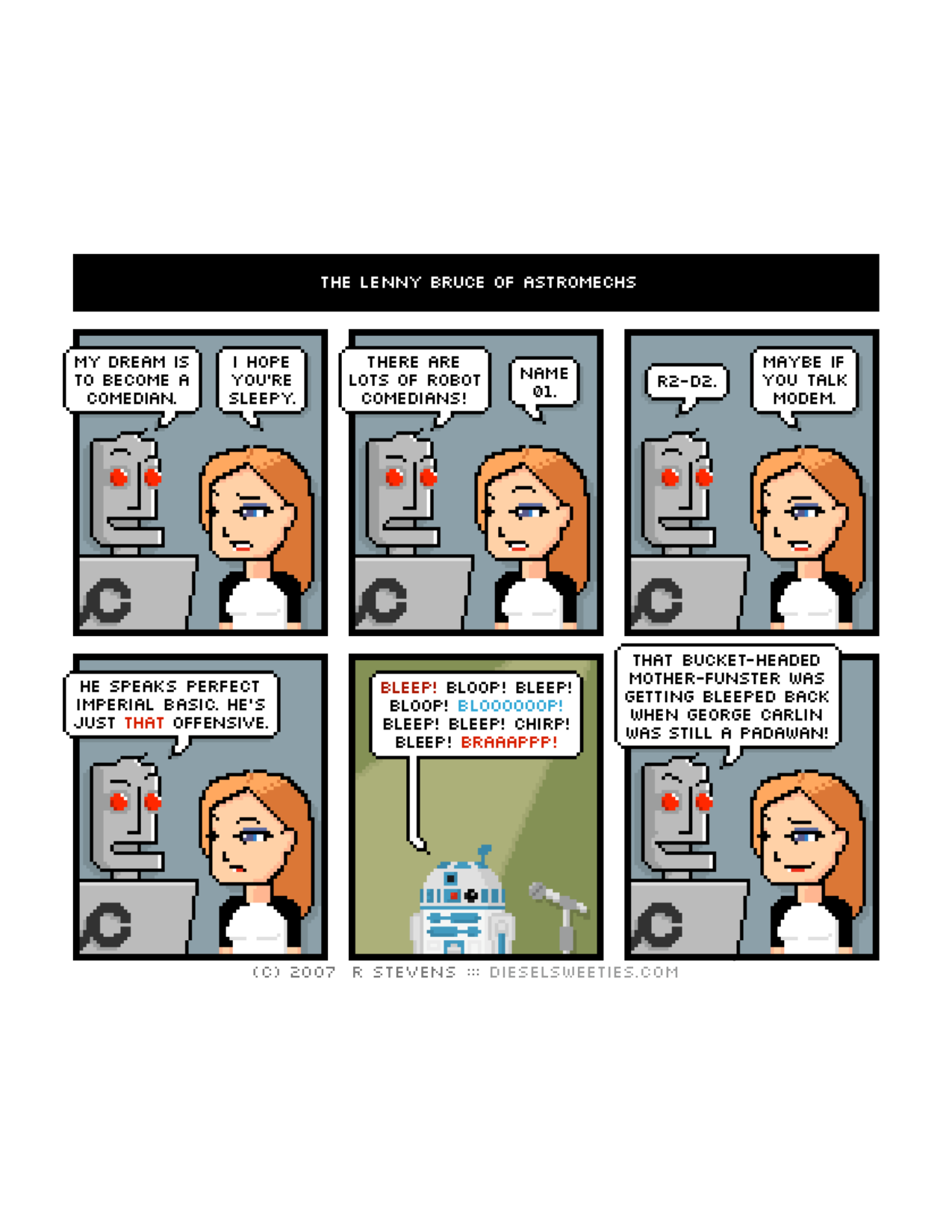 Diesel Sweeties (ebook volumes), page 19. Diesel Sweeties by R. Stevens, CC BY-NC. https://dieselsweeties.com/ebooks/