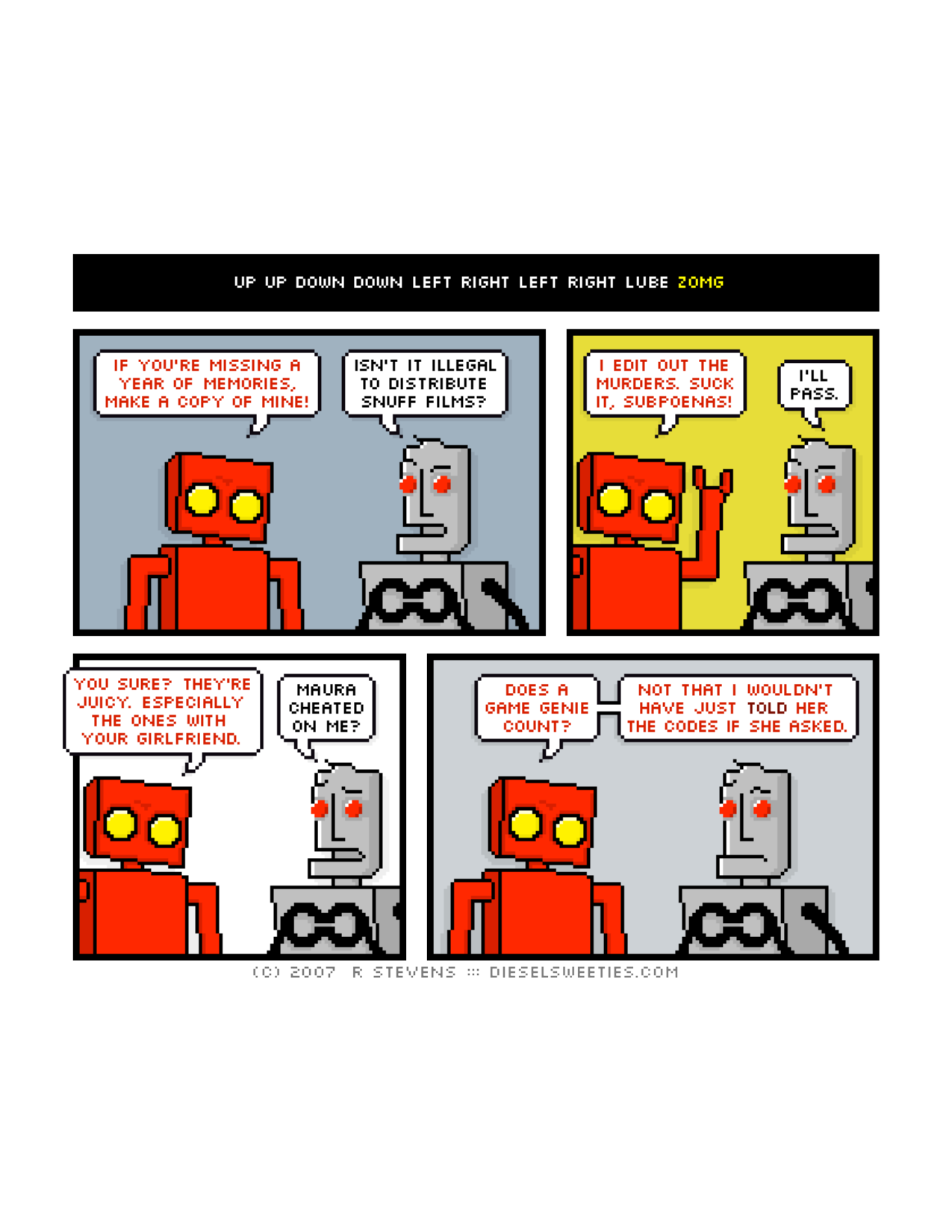 Diesel Sweeties (ebook volumes), page 55. Diesel Sweeties by R. Stevens, CC BY-NC. https://dieselsweeties.com/ebooks/
