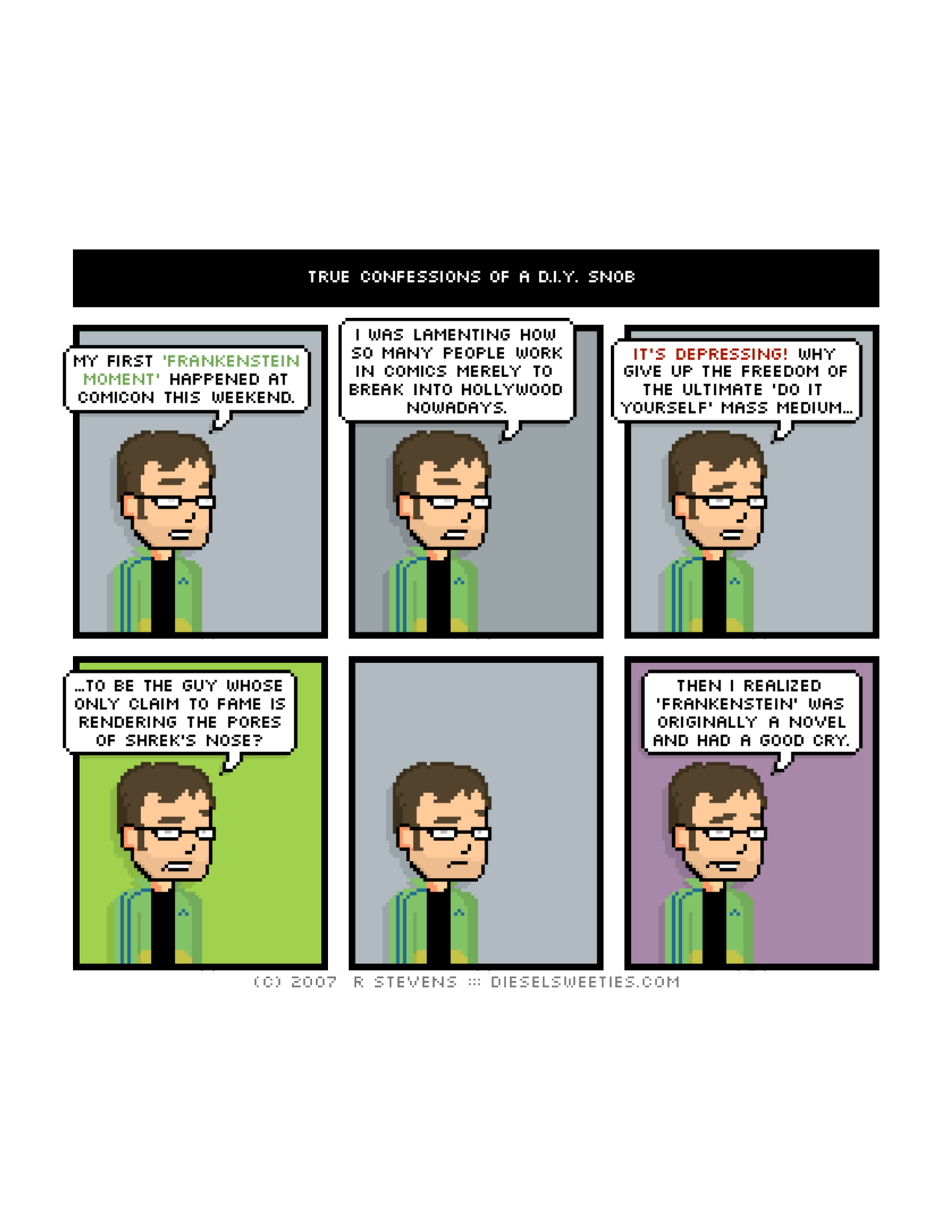 Diesel Sweeties (ebook volumes), page 8. Diesel Sweeties by R. Stevens, CC BY-NC. https://dieselsweeties.com/ebooks/