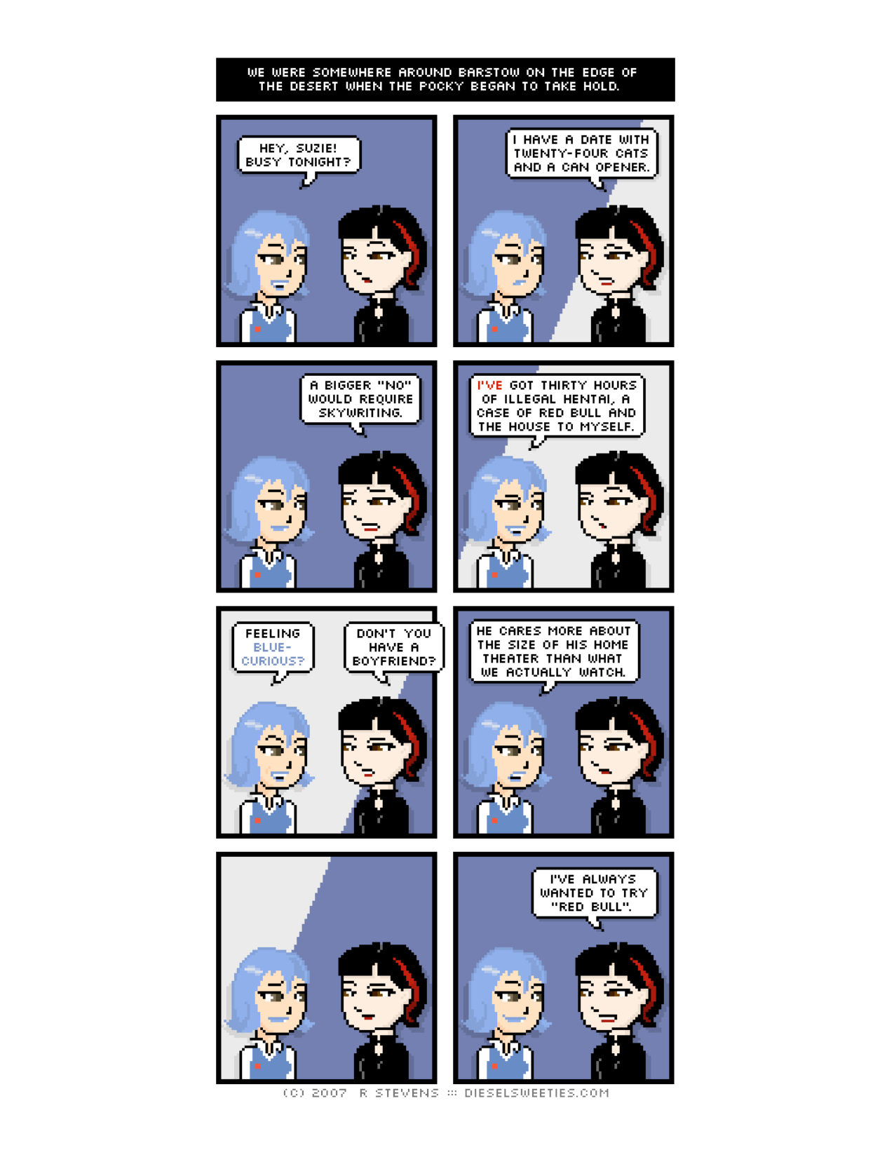 Diesel Sweeties (ebook volumes), page 77. Diesel Sweeties by R. Stevens, CC BY-NC. https://dieselsweeties.com/ebooks/