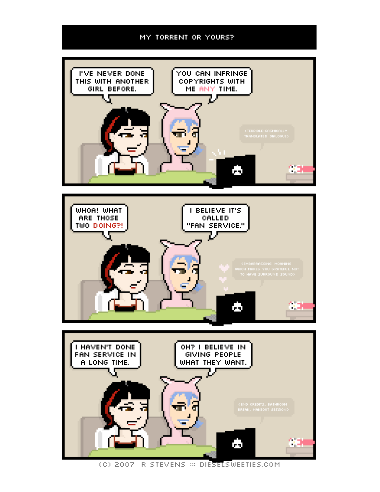 Diesel Sweeties (ebook volumes), page 78. Diesel Sweeties by R. Stevens, CC BY-NC. https://dieselsweeties.com/ebooks/