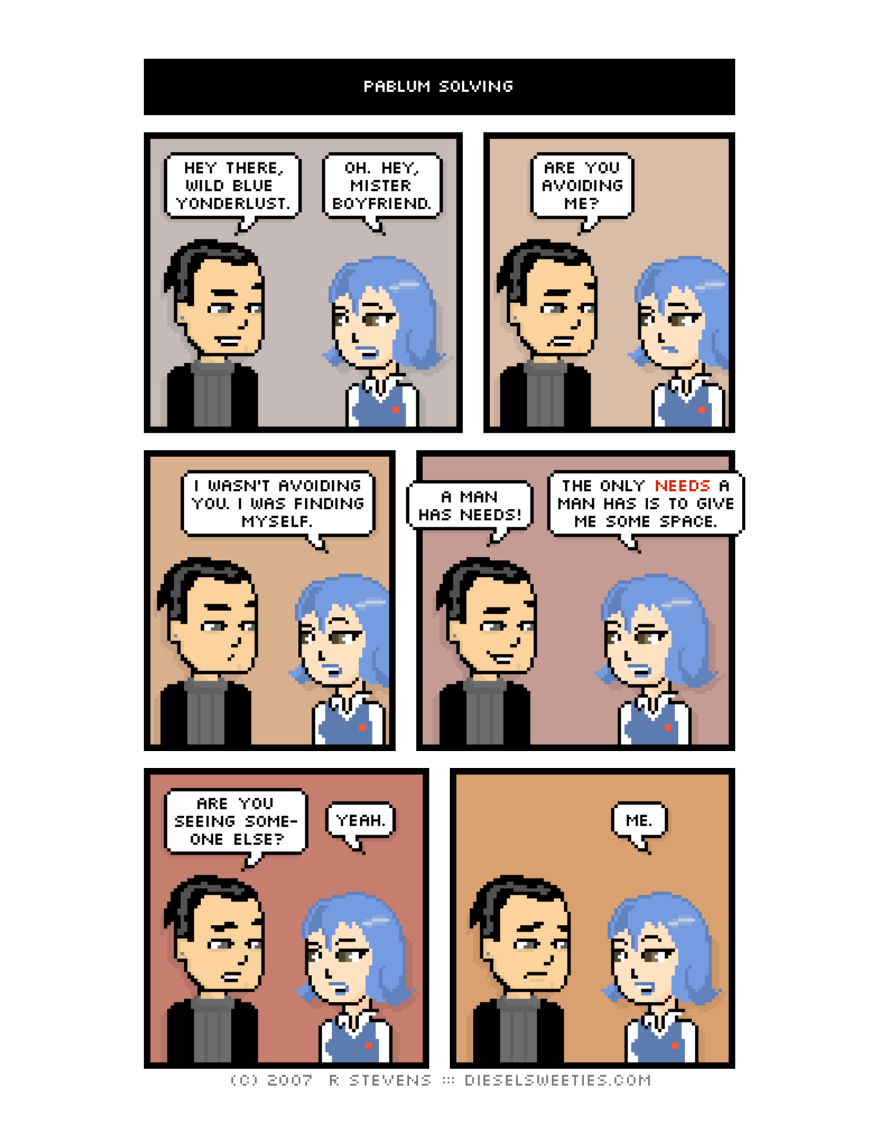Diesel Sweeties (ebook volumes), page 91. Diesel Sweeties by R. Stevens, CC BY-NC. https://dieselsweeties.com/ebooks/