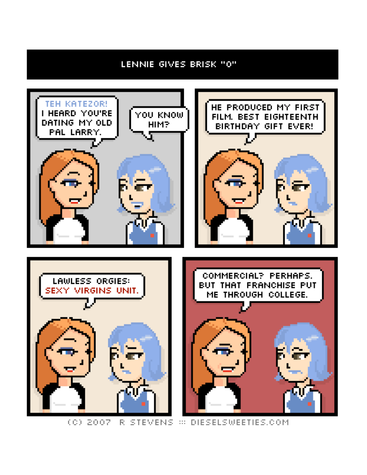 Diesel Sweeties (ebook volumes), page 98. Diesel Sweeties by R. Stevens, CC BY-NC. https://dieselsweeties.com/ebooks/