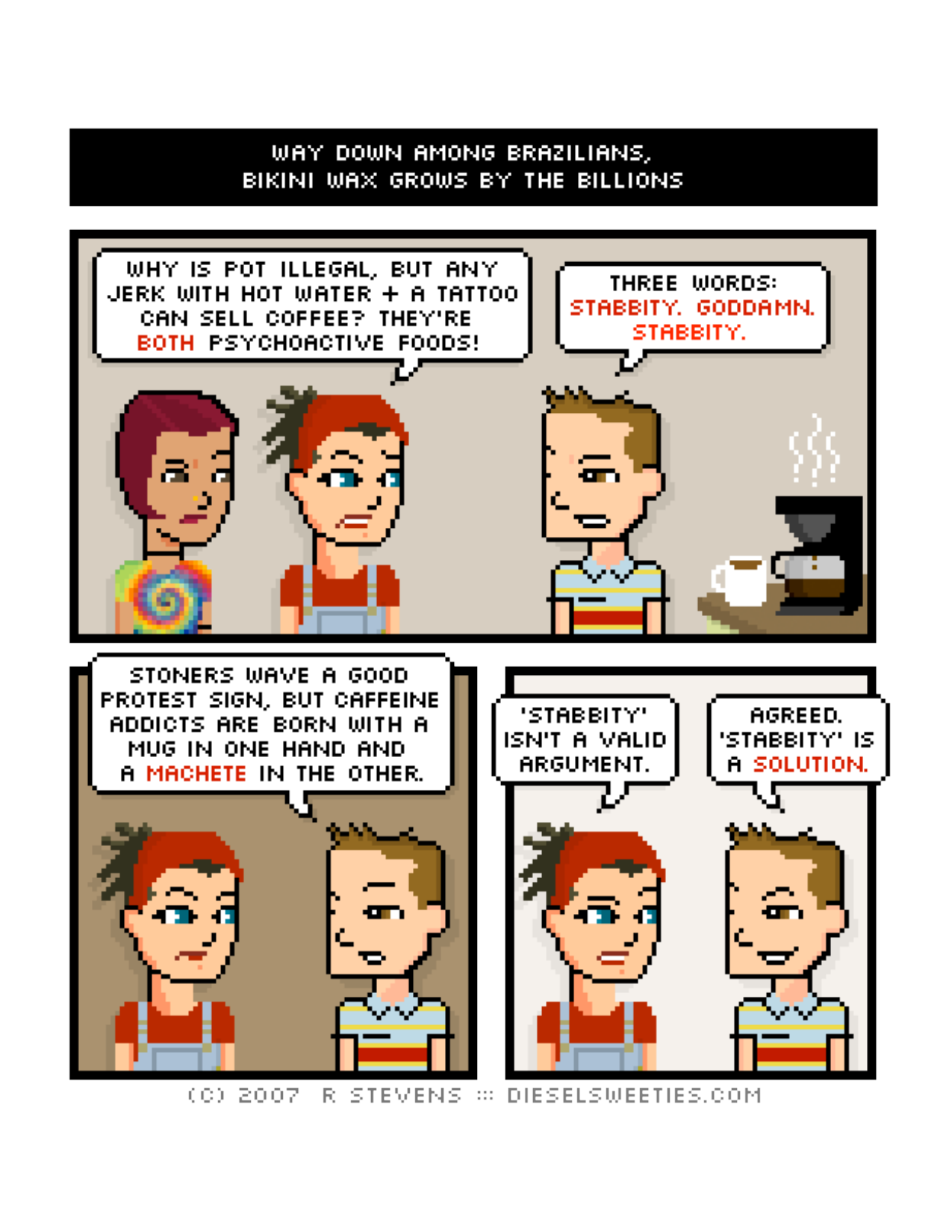 Diesel Sweeties (ebook volumes), page 99. Diesel Sweeties by R. Stevens, CC BY-NC. https://dieselsweeties.com/ebooks/