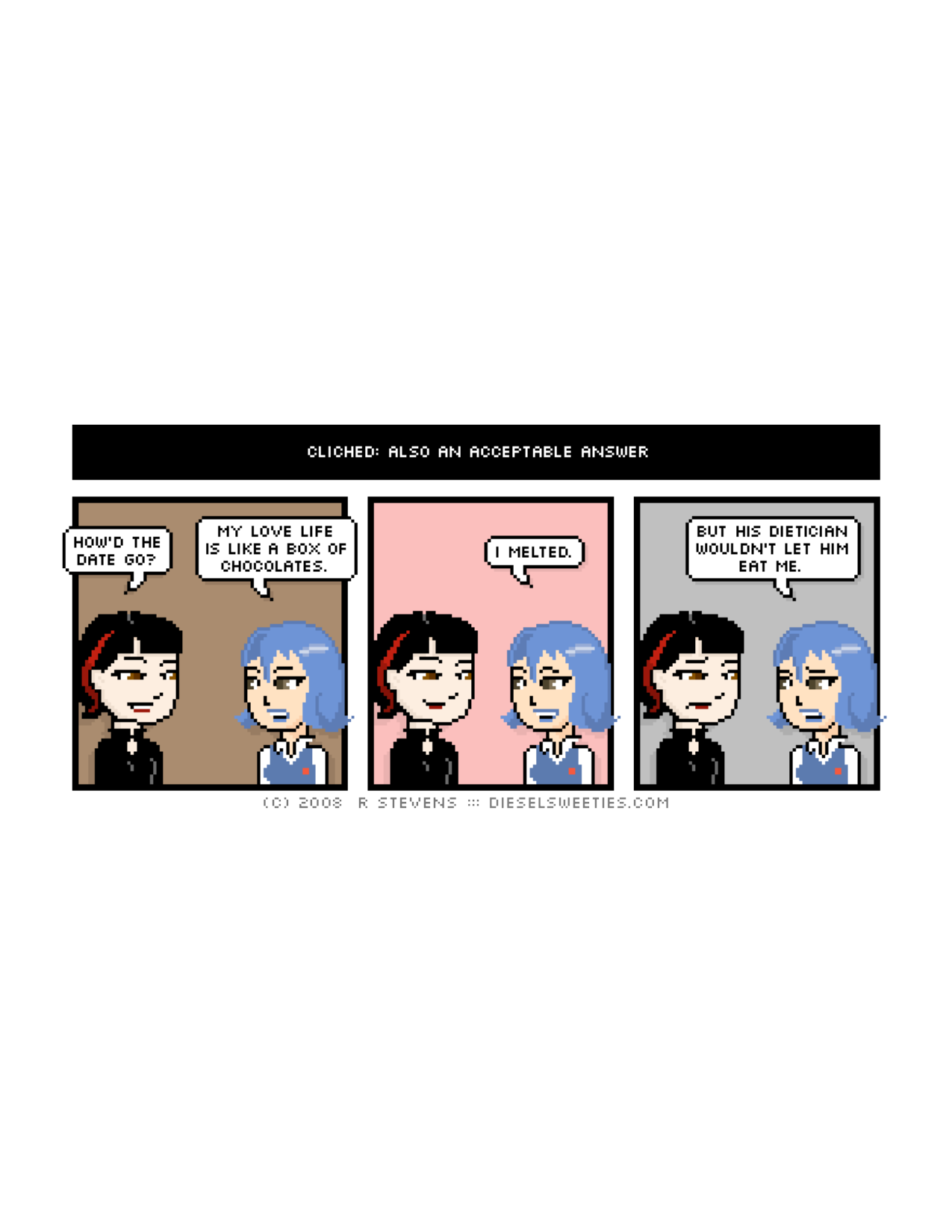 Diesel Sweeties (ebook volumes), page 101. Diesel Sweeties by R. Stevens, CC BY-NC. https://dieselsweeties.com/ebooks/