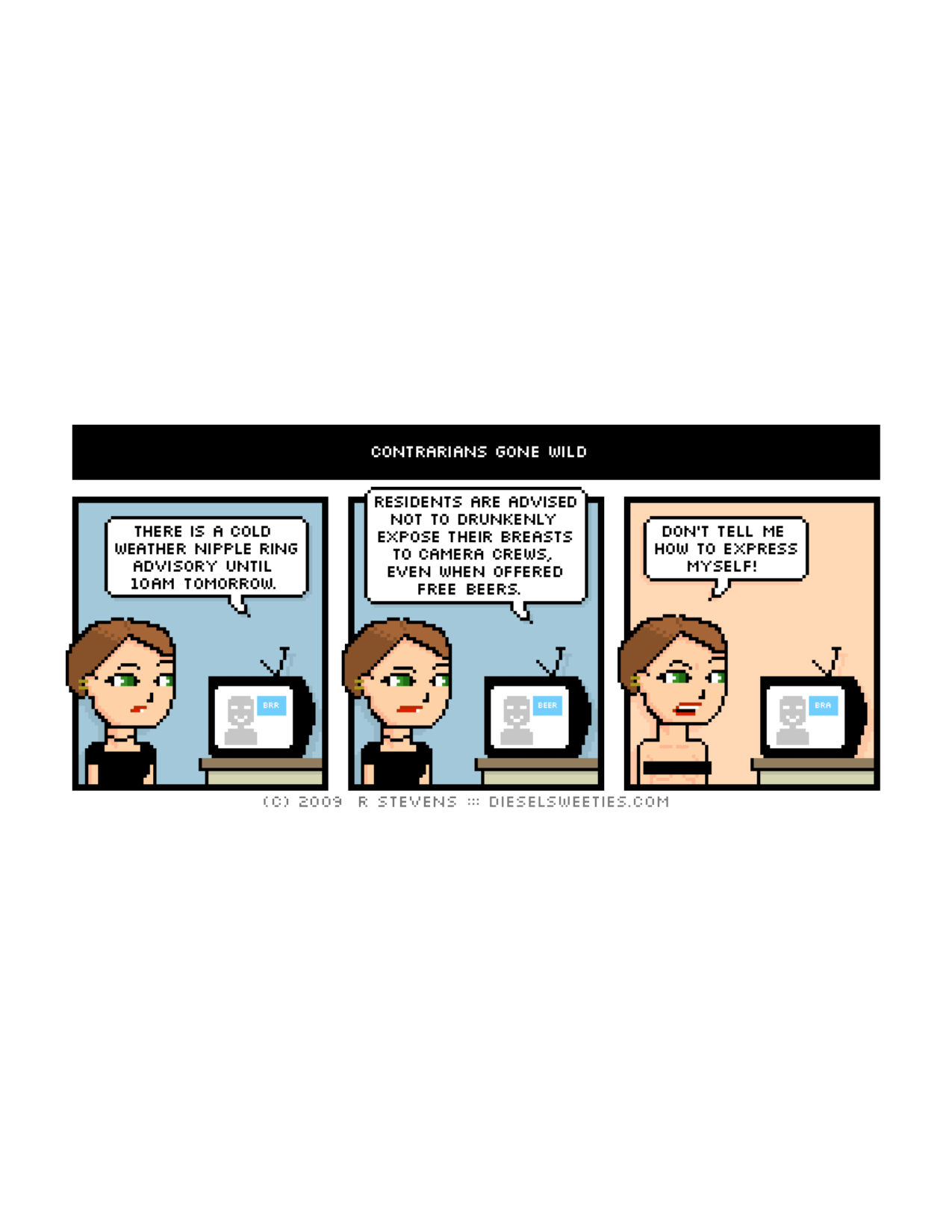 Diesel Sweeties (ebook volumes), page 14. Diesel Sweeties by R. Stevens, CC BY-NC. https://dieselsweeties.com/ebooks/