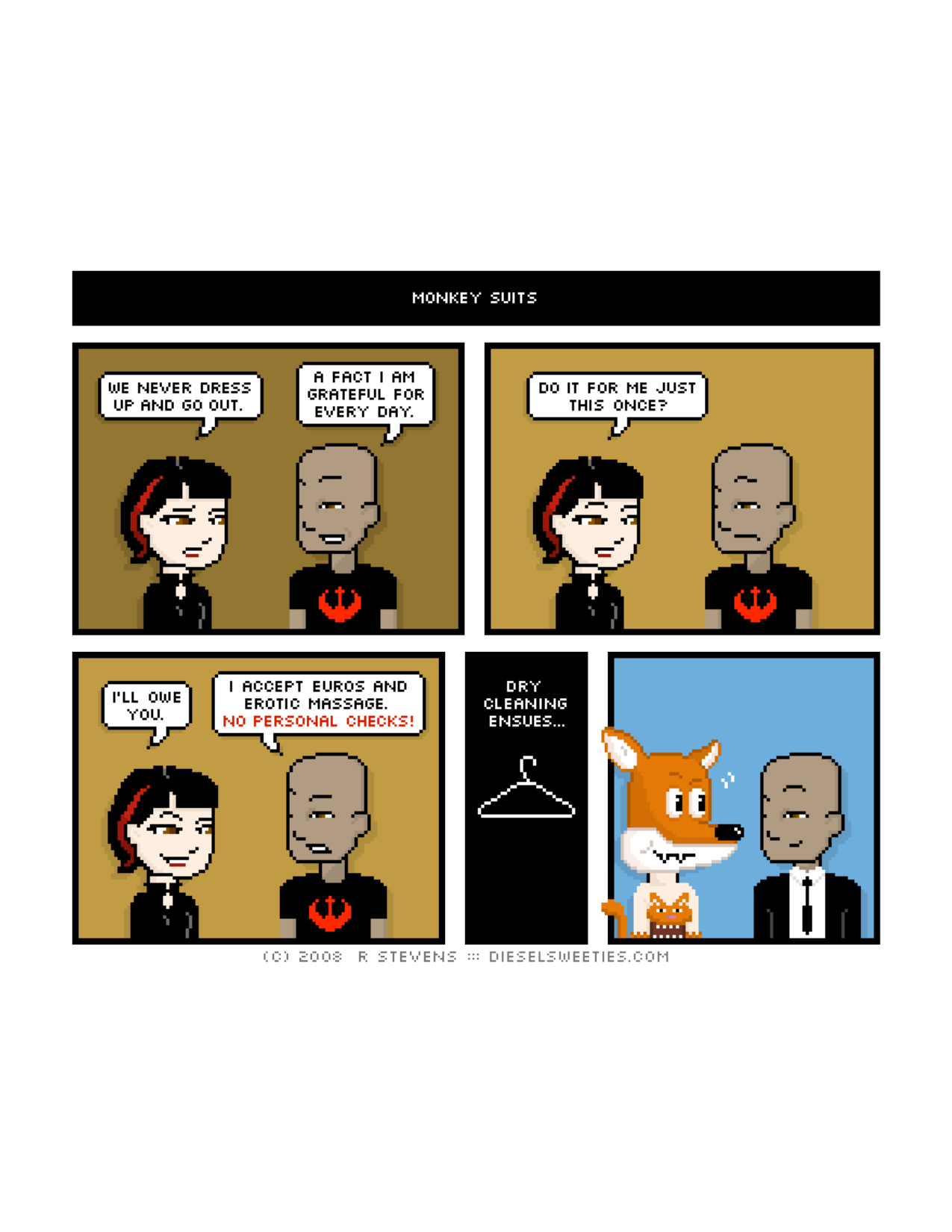 Diesel Sweeties (ebook volumes), page 141. Diesel Sweeties by R. Stevens, CC BY-NC. https://dieselsweeties.com/ebooks/