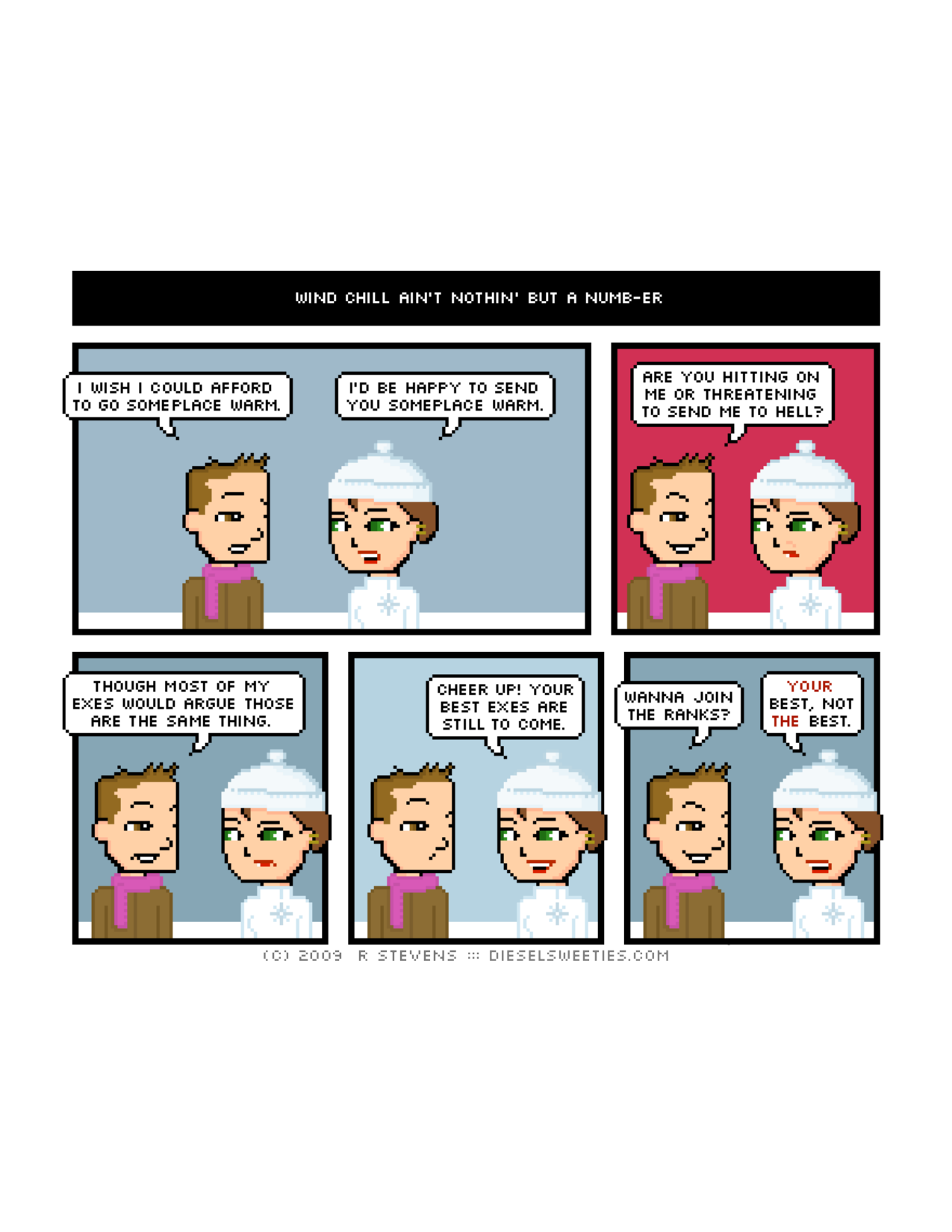 Diesel Sweeties (ebook volumes), page 18. Diesel Sweeties by R. Stevens, CC BY-NC. https://dieselsweeties.com/ebooks/