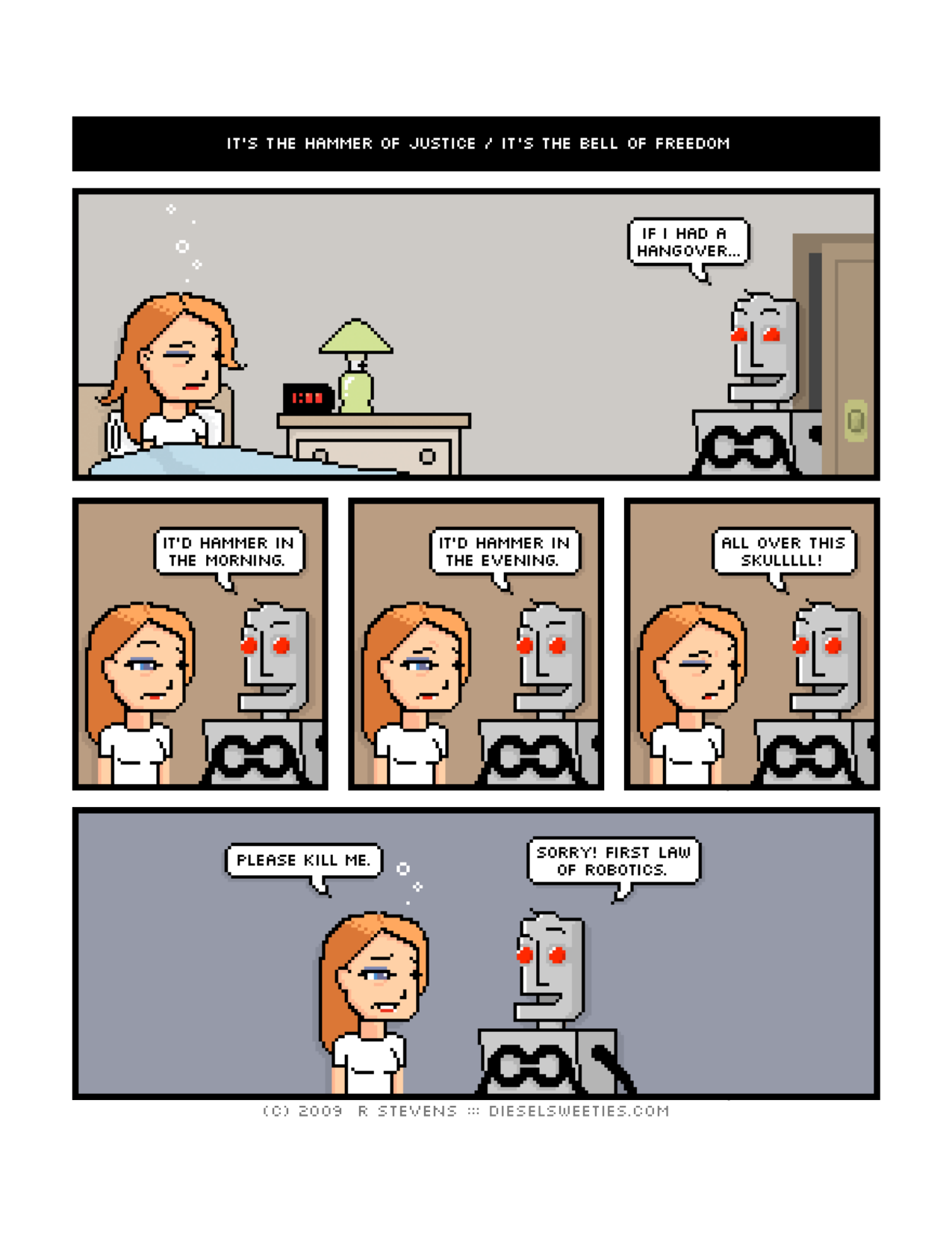 Diesel Sweeties (ebook volumes), page 21. Diesel Sweeties by R. Stevens, CC BY-NC. https://dieselsweeties.com/ebooks/