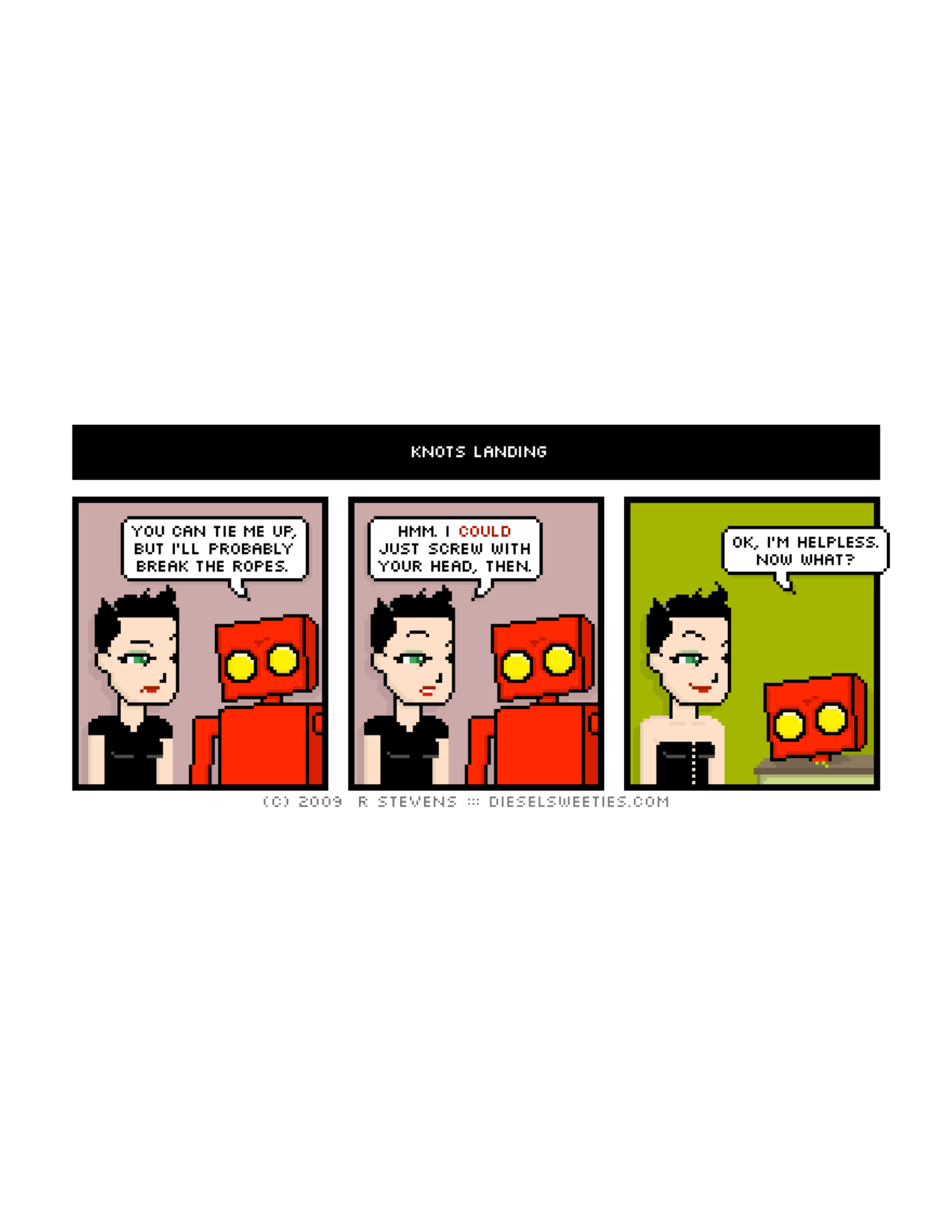 Diesel Sweeties (ebook volumes), page 23. Diesel Sweeties by R. Stevens, CC BY-NC. https://dieselsweeties.com/ebooks/