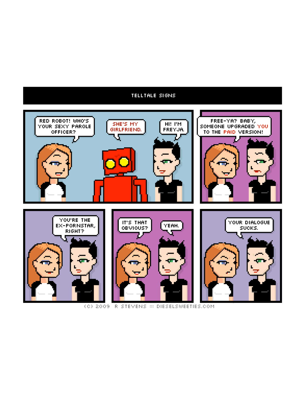 Diesel Sweeties (ebook volumes), page 27. Diesel Sweeties by R. Stevens, CC BY-NC. https://dieselsweeties.com/ebooks/