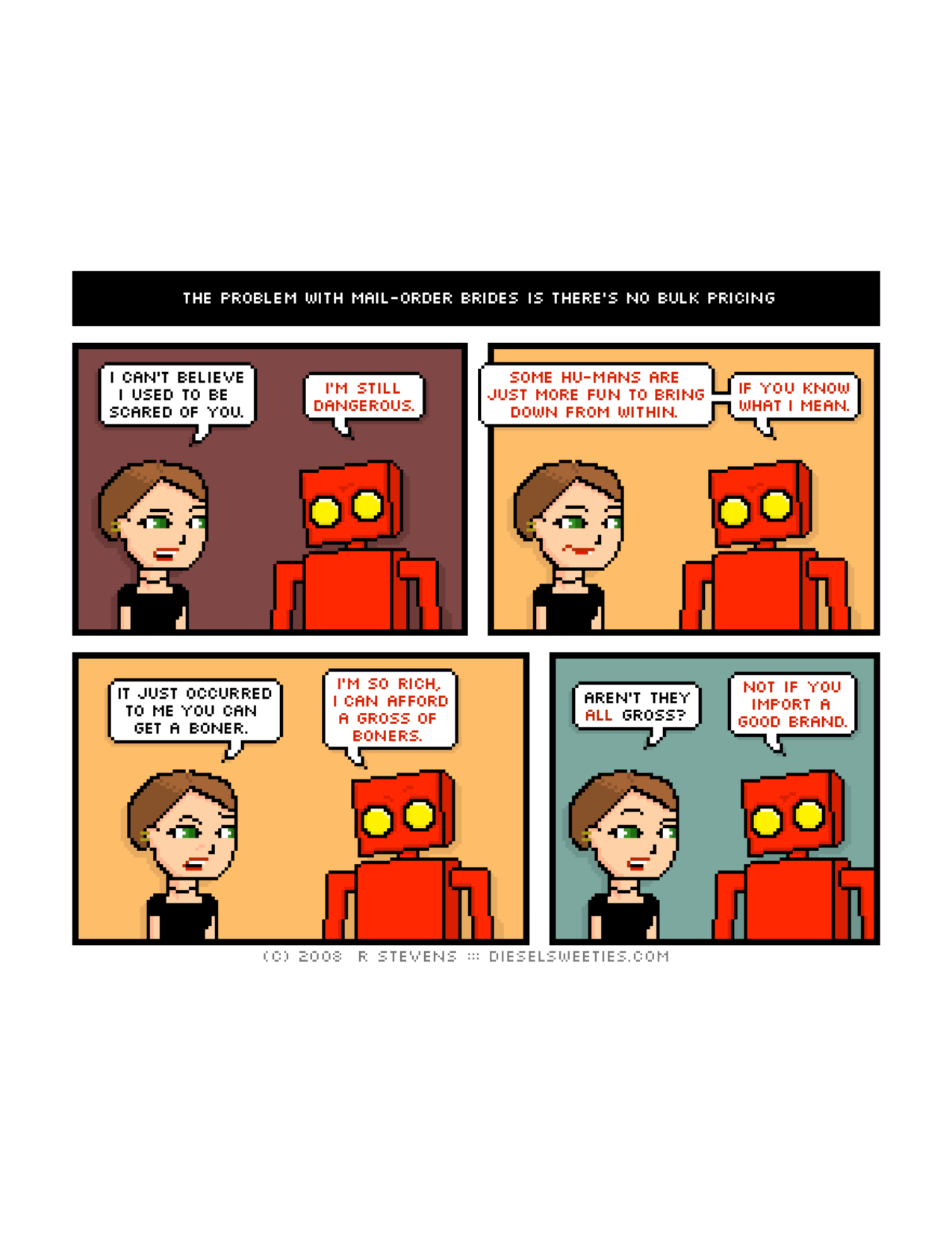 Diesel Sweeties (ebook volumes), page 41. Diesel Sweeties by R. Stevens, CC BY-NC. https://dieselsweeties.com/ebooks/