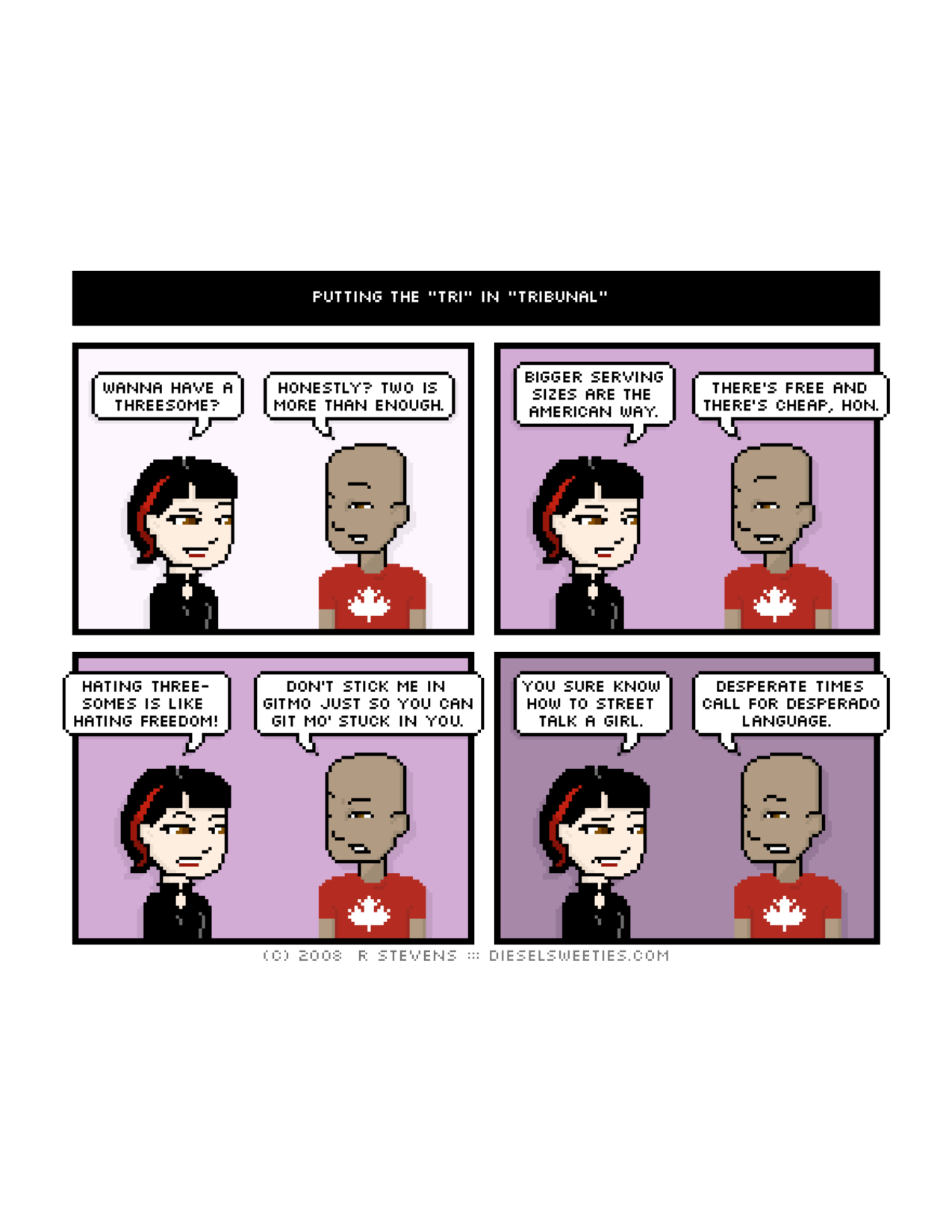 Diesel Sweeties (ebook volumes), page 43. Diesel Sweeties by R. Stevens, CC BY-NC. https://dieselsweeties.com/ebooks/