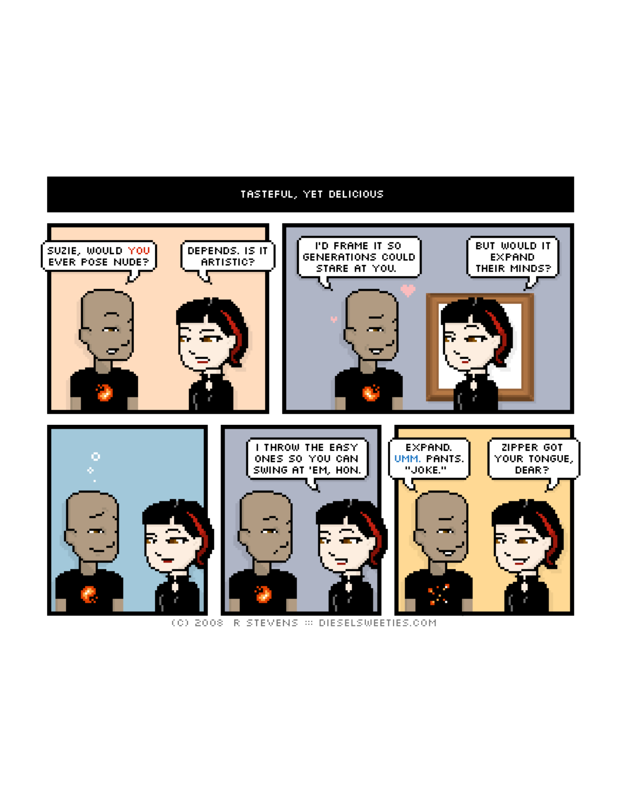 Diesel Sweeties (ebook volumes), page 7. Diesel Sweeties by R. Stevens, CC BY-NC. https://dieselsweeties.com/ebooks/